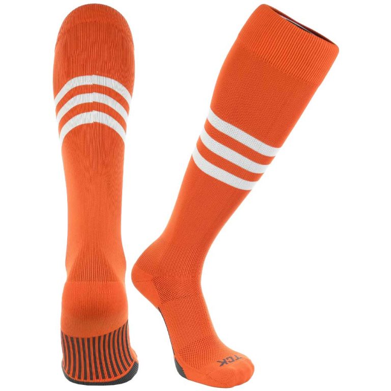 Dugout Striped Socks - Orange/White