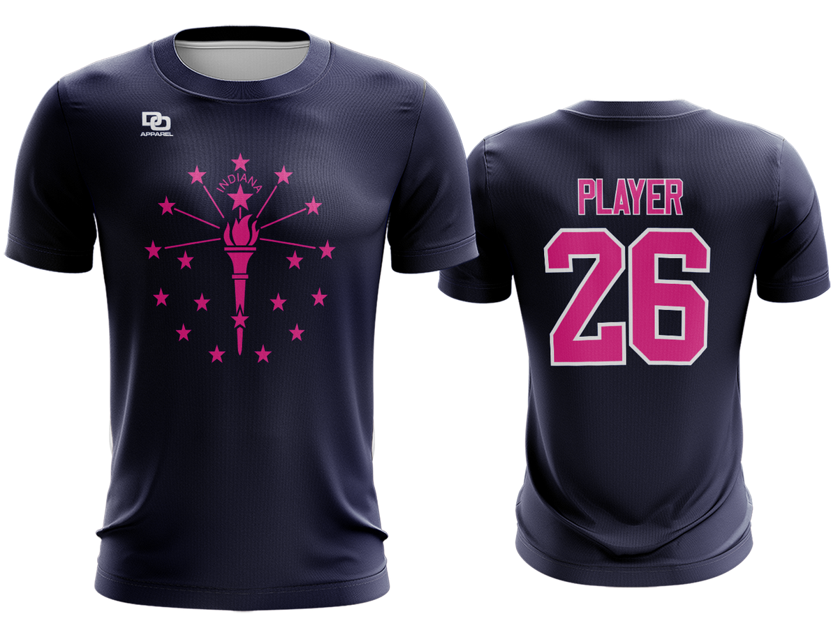 Dri-Fit Team Tee - Navy/Pink Opt 2