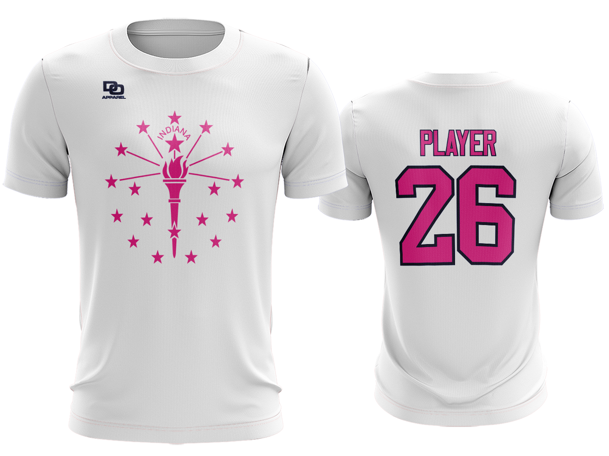 Dri-Fit Team Tee - White/Pink Opt 2