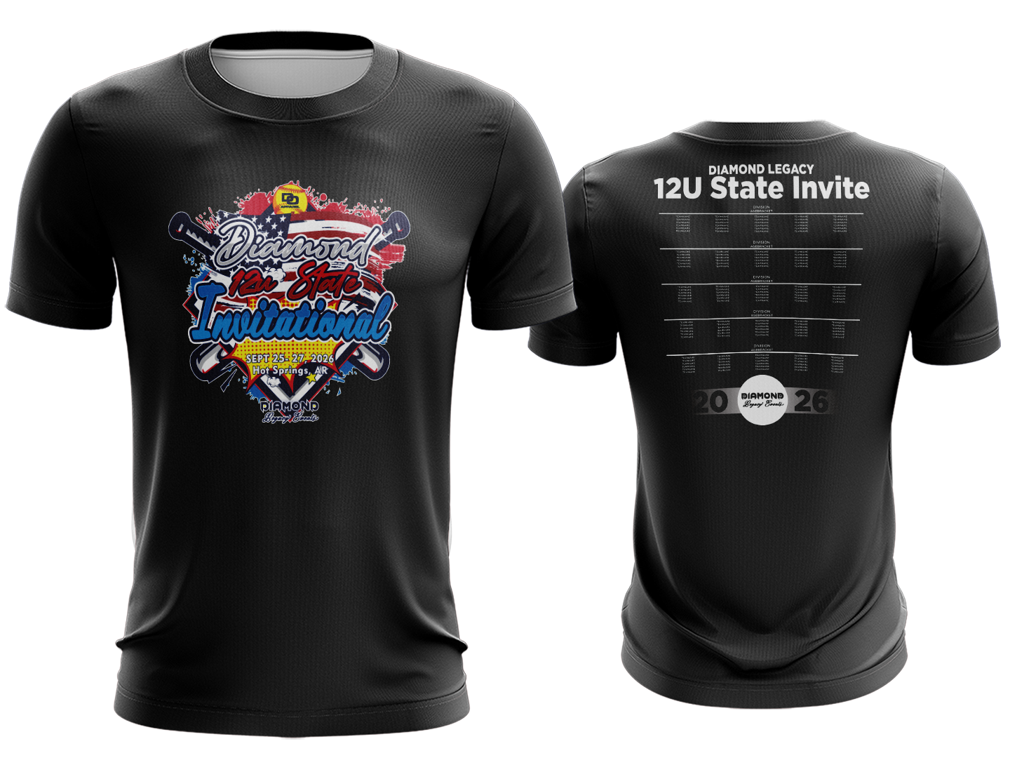 Tournament Tee - 12u State Invitational Black