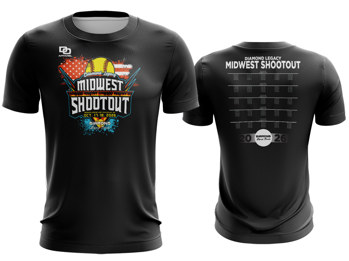 Tournament Tee - Midwest Shootout Black