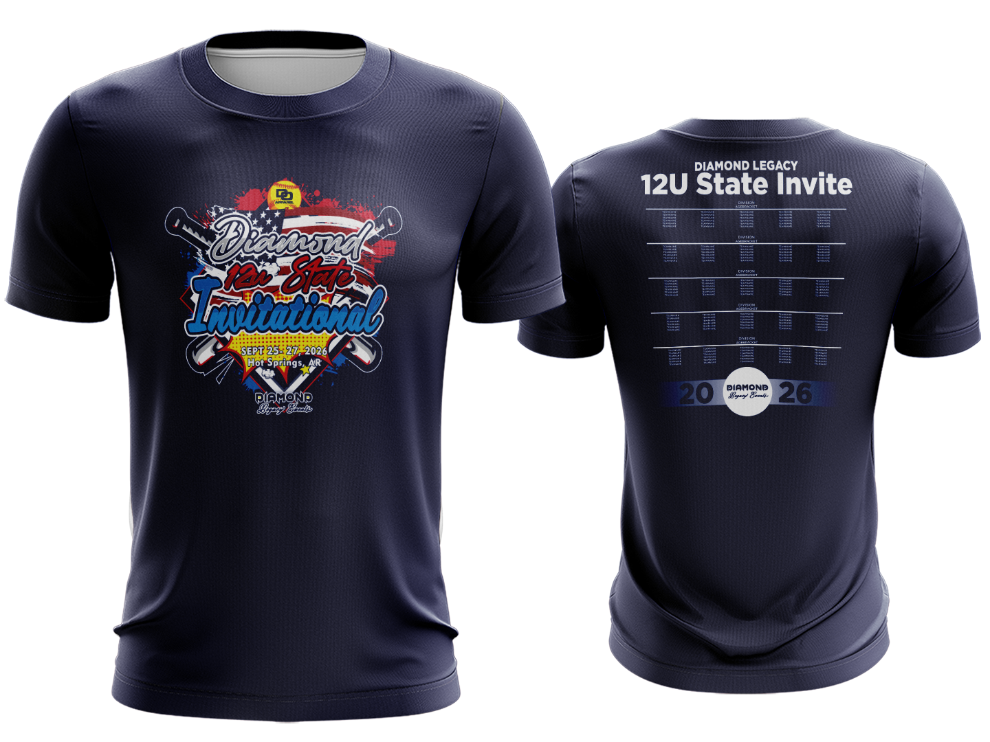 Tournament Tee - 12u State Invitational Navy