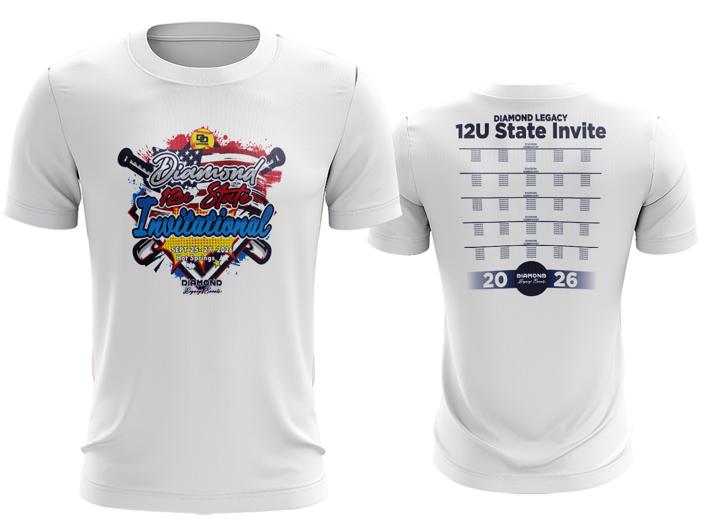 Tournament Tee - 12u State Invitational White