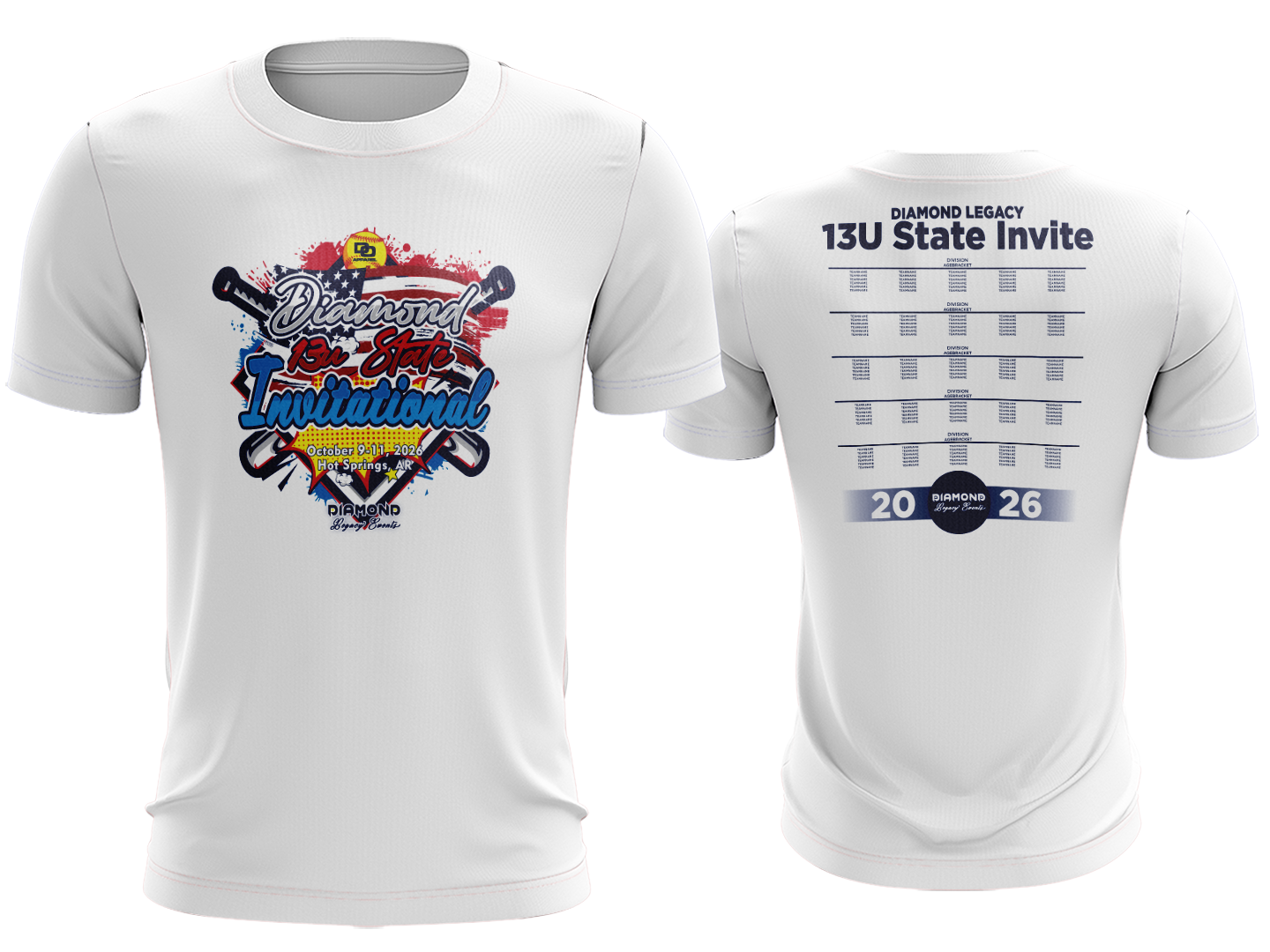 Tournament Tee - 13u State Invitational White