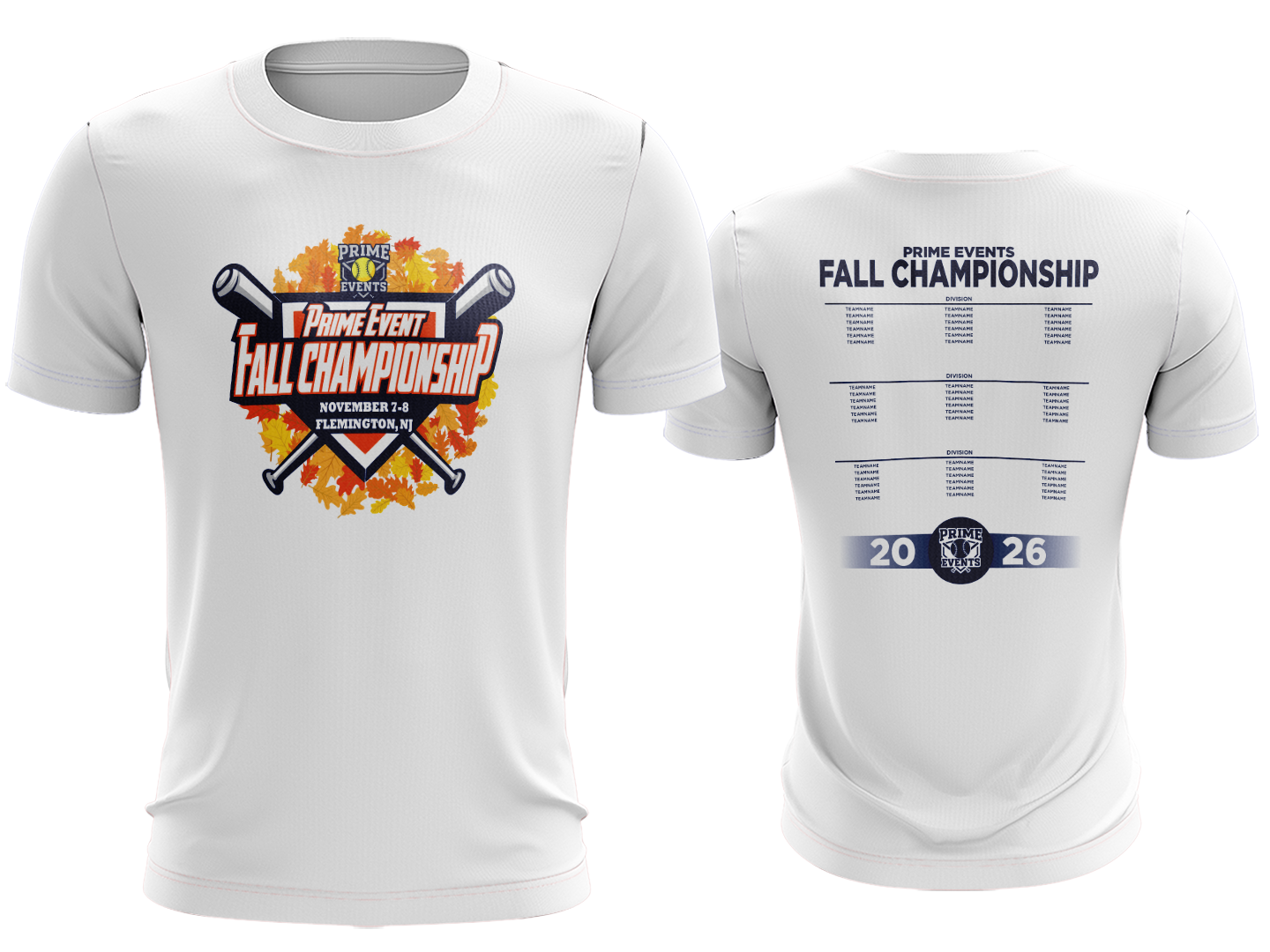 Tournament Tee - Fall Championship White