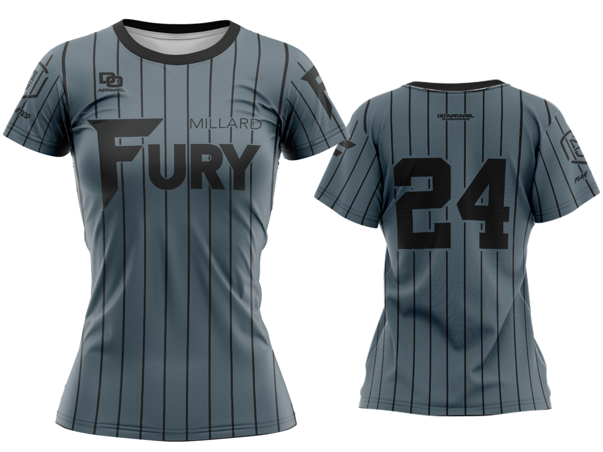 Custom Crew Jersey - Charcoal Pinstripe