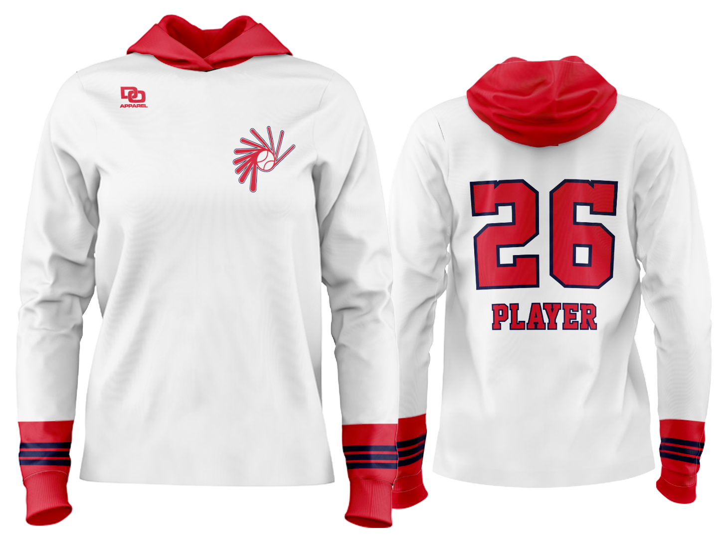Custom Team Hoodie - White