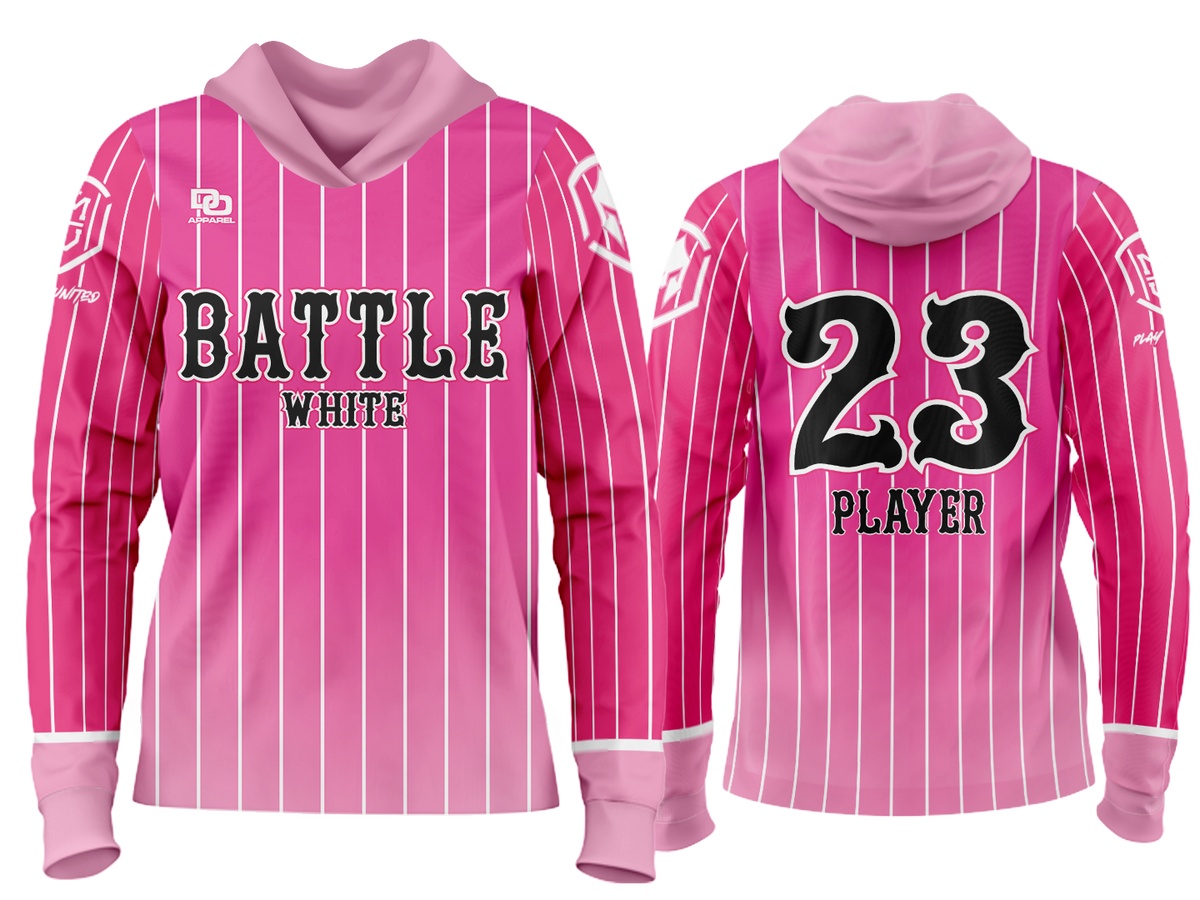 Custom Team Hoodie - BCA Pink Pinstripe