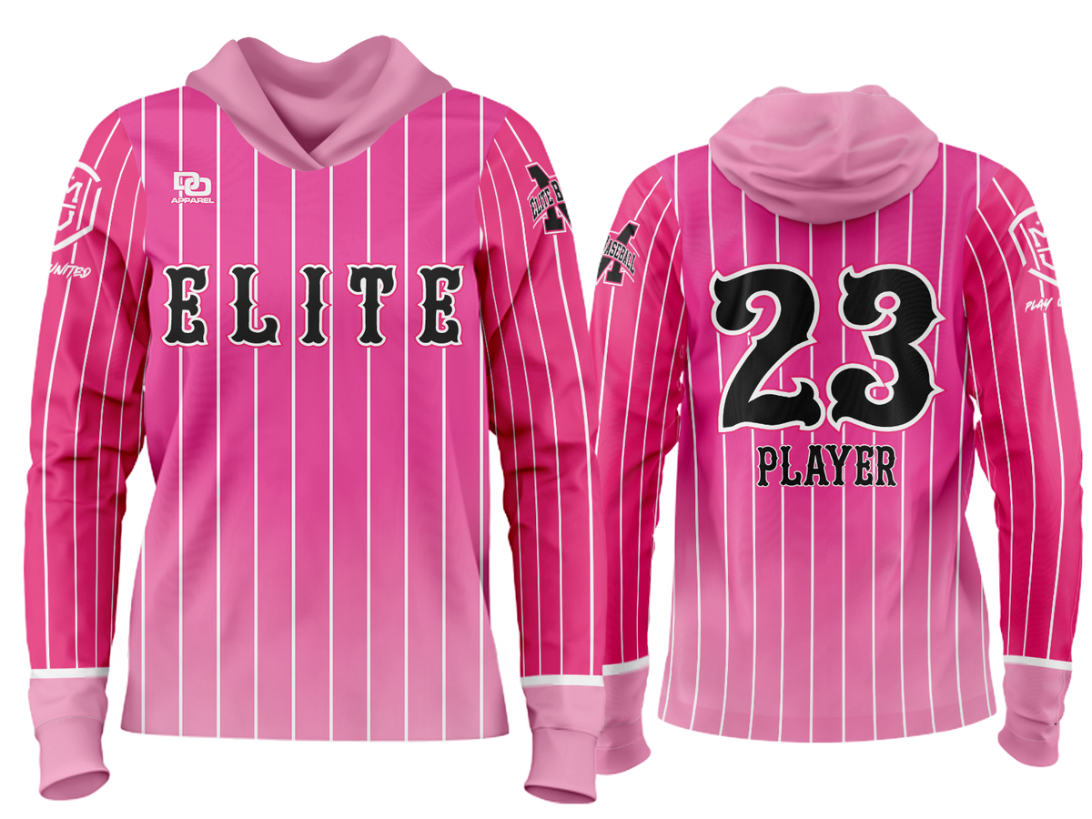 Custom Team Hoodie - BCA Pink Pinstripe 11