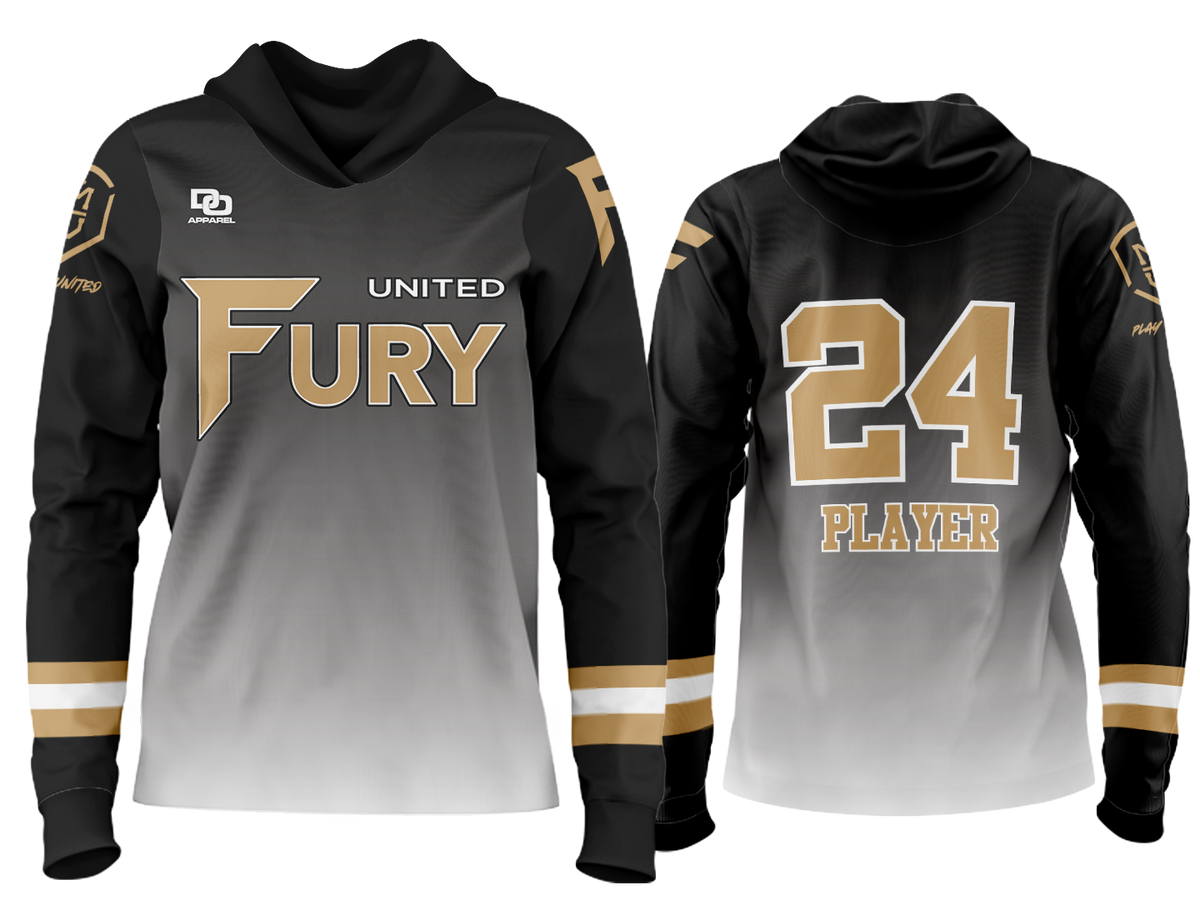 Custom Team Hoodie - Black/White Fade
