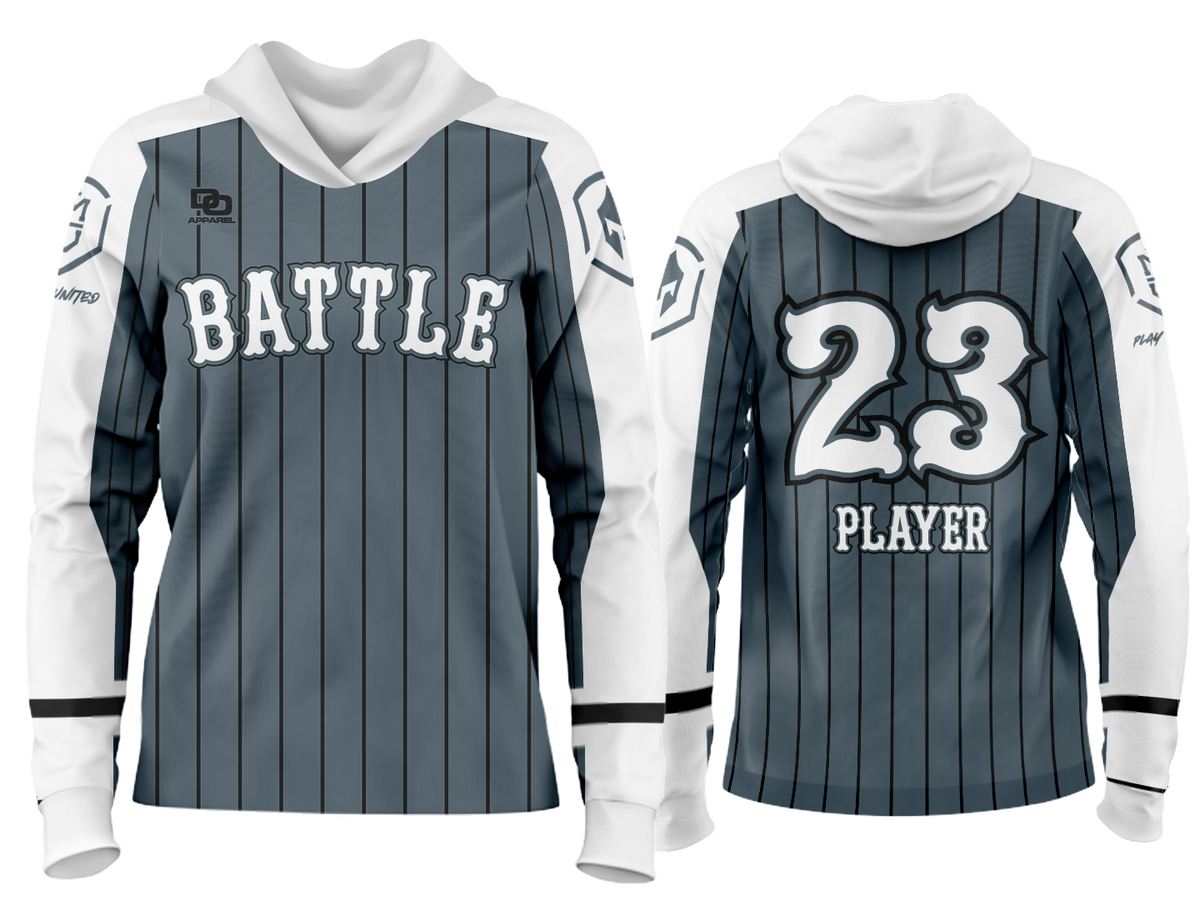 Custom Team Hoodie - Charcoal Pinstripe