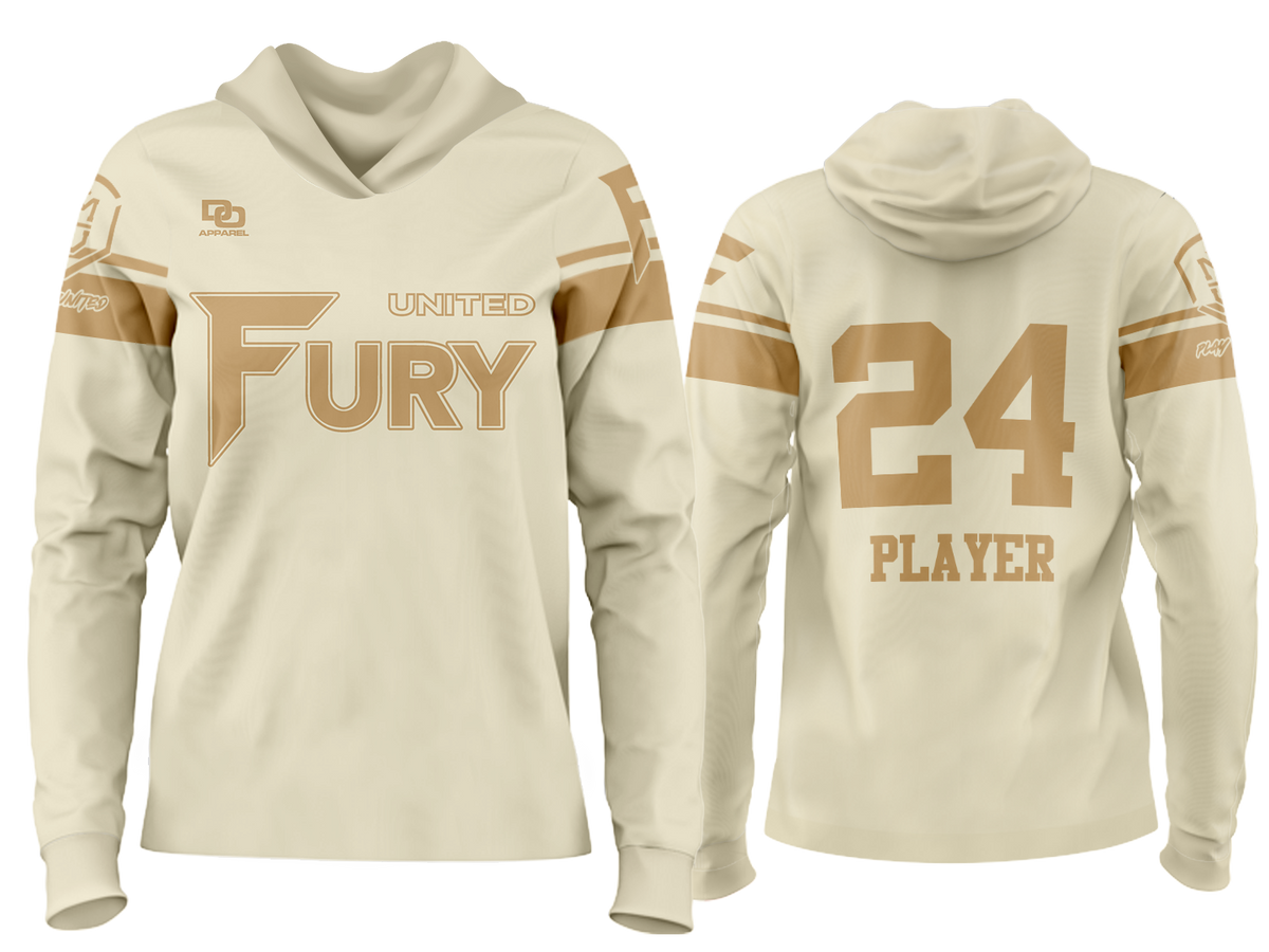 Custom Team Hoodie - Cream/Gold
