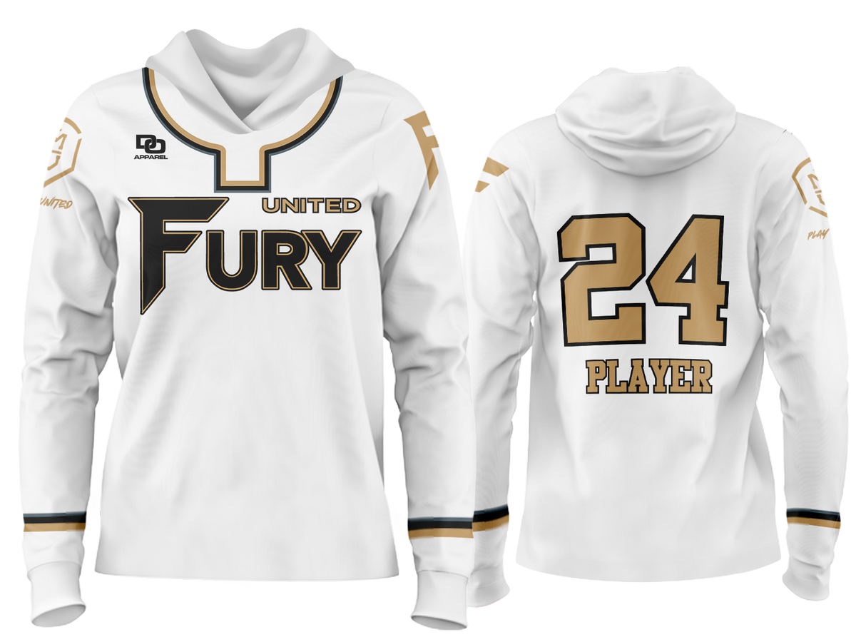 Custom Team Hoodie - White/Gold