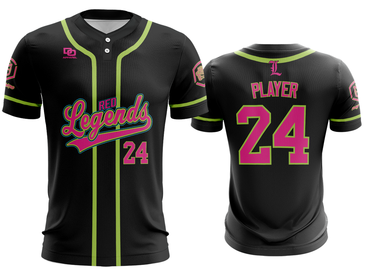 Custom Two-Button Jersey - Black Party