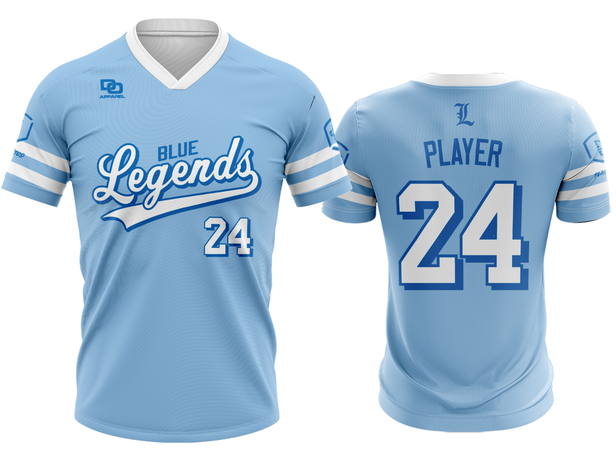 Custom V-Neck Jersey - Rays Columbia