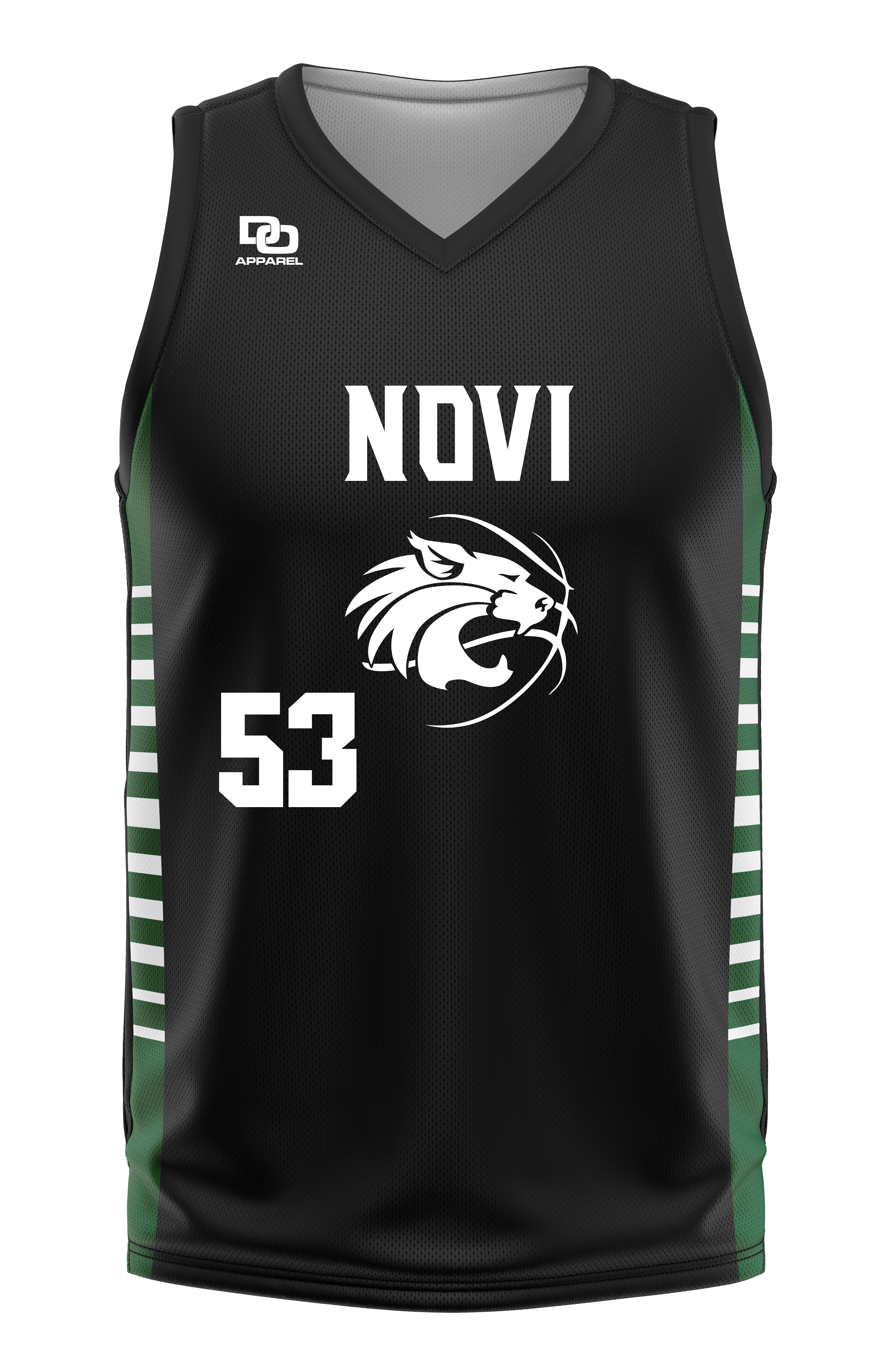 Custom V-Neck Jersey - Black