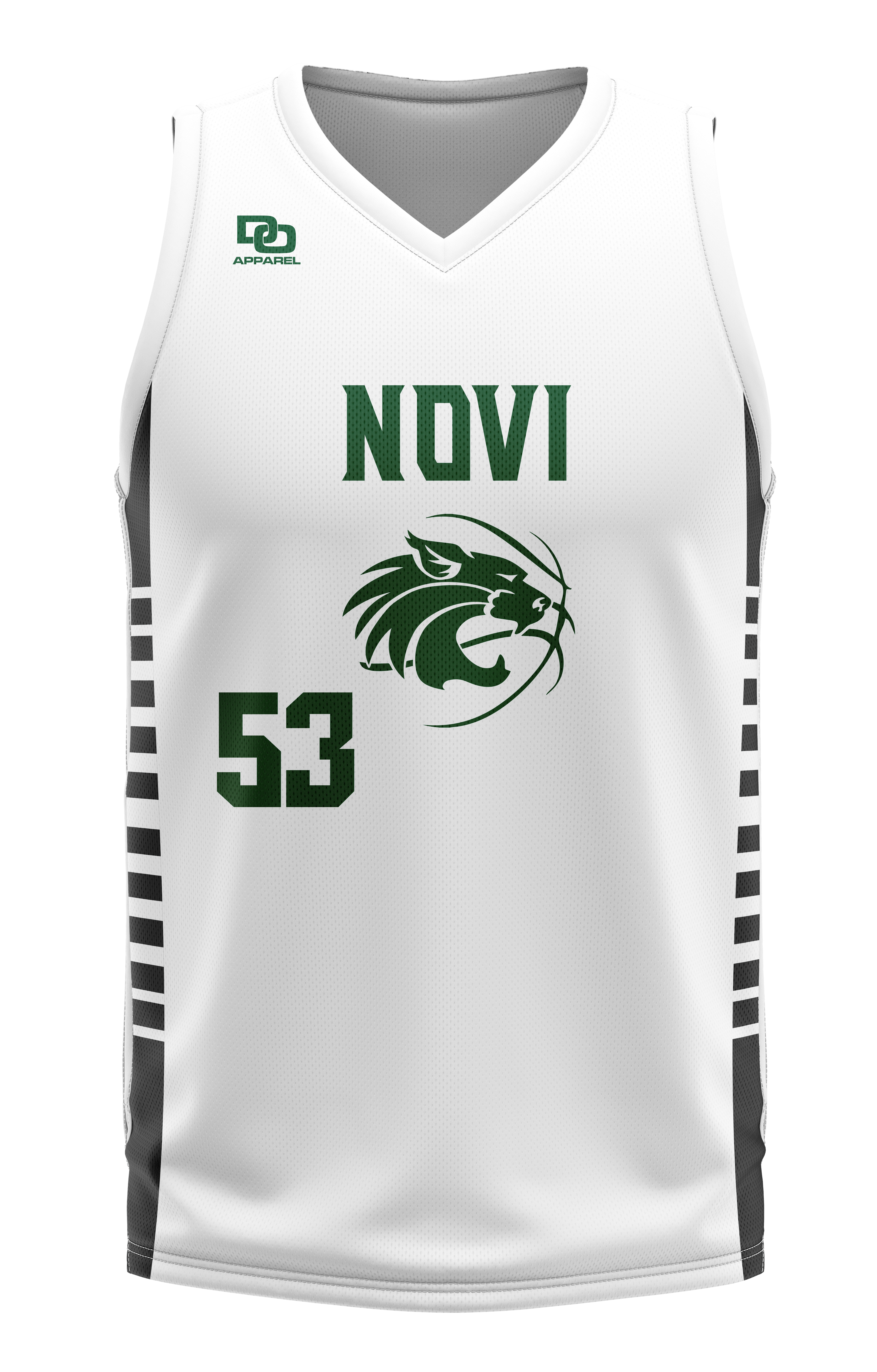 Custom V-Neck Jersey - White