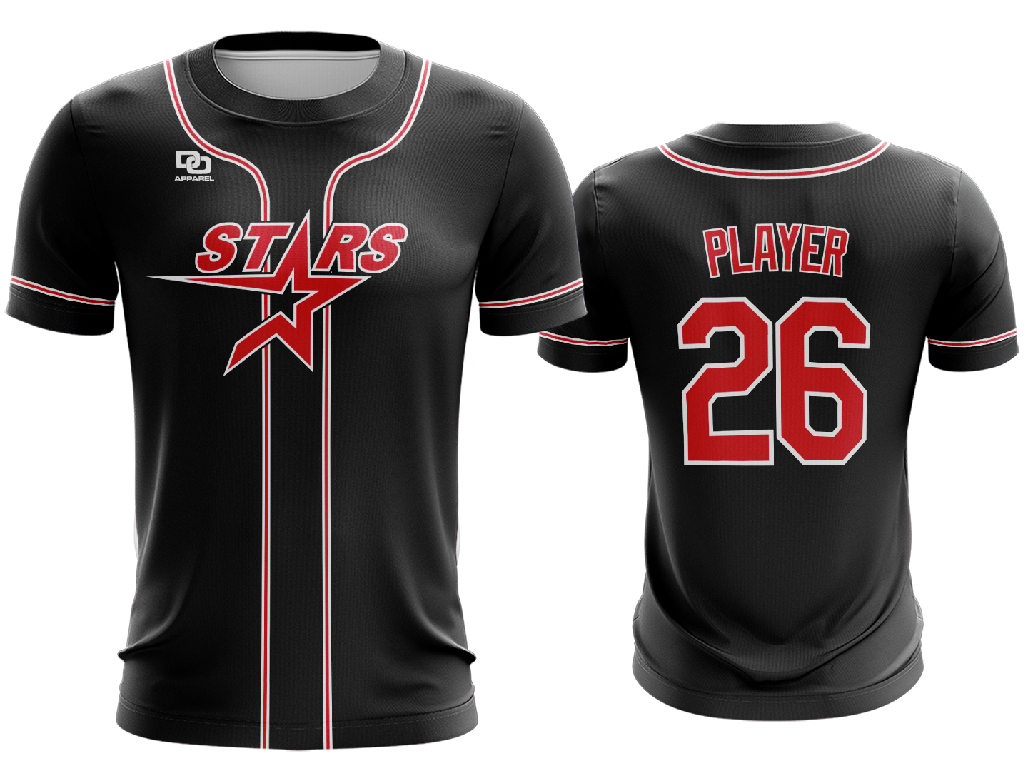 Custom Crew Jersey - Black