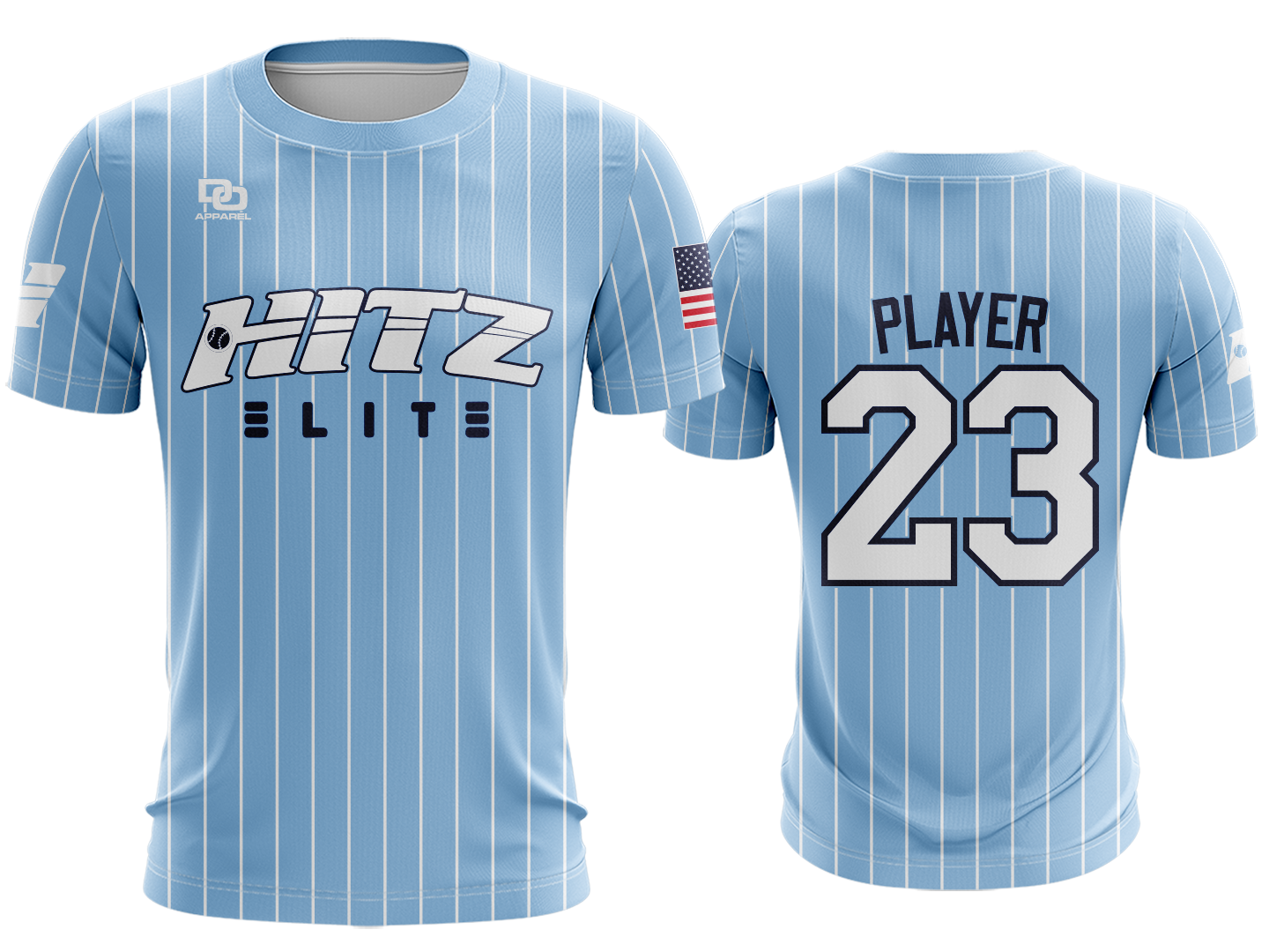 Custom Crew Jersey - Columbia Pinstripe