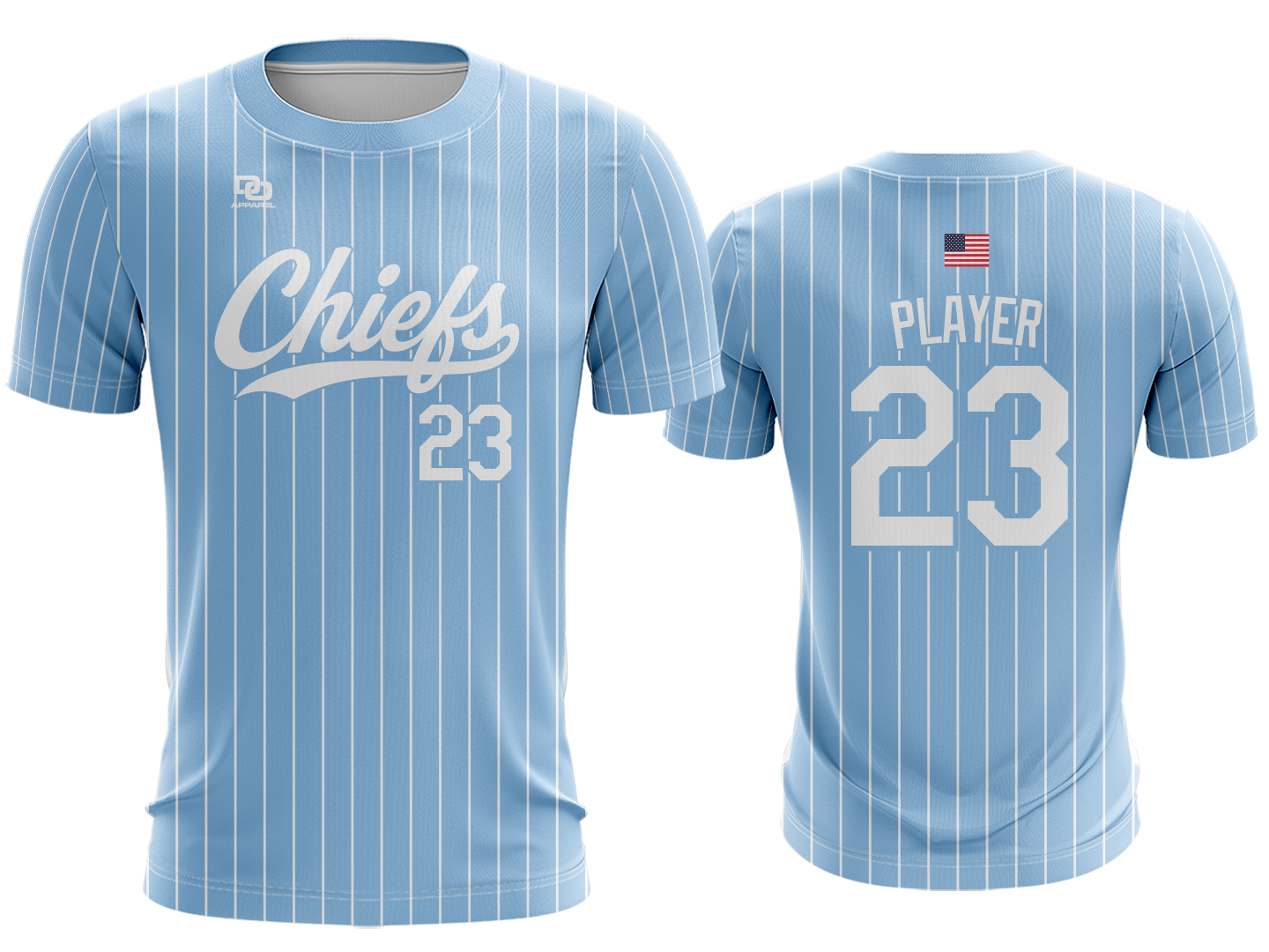 Custom Crew Jersey - Columbia Pinstripe