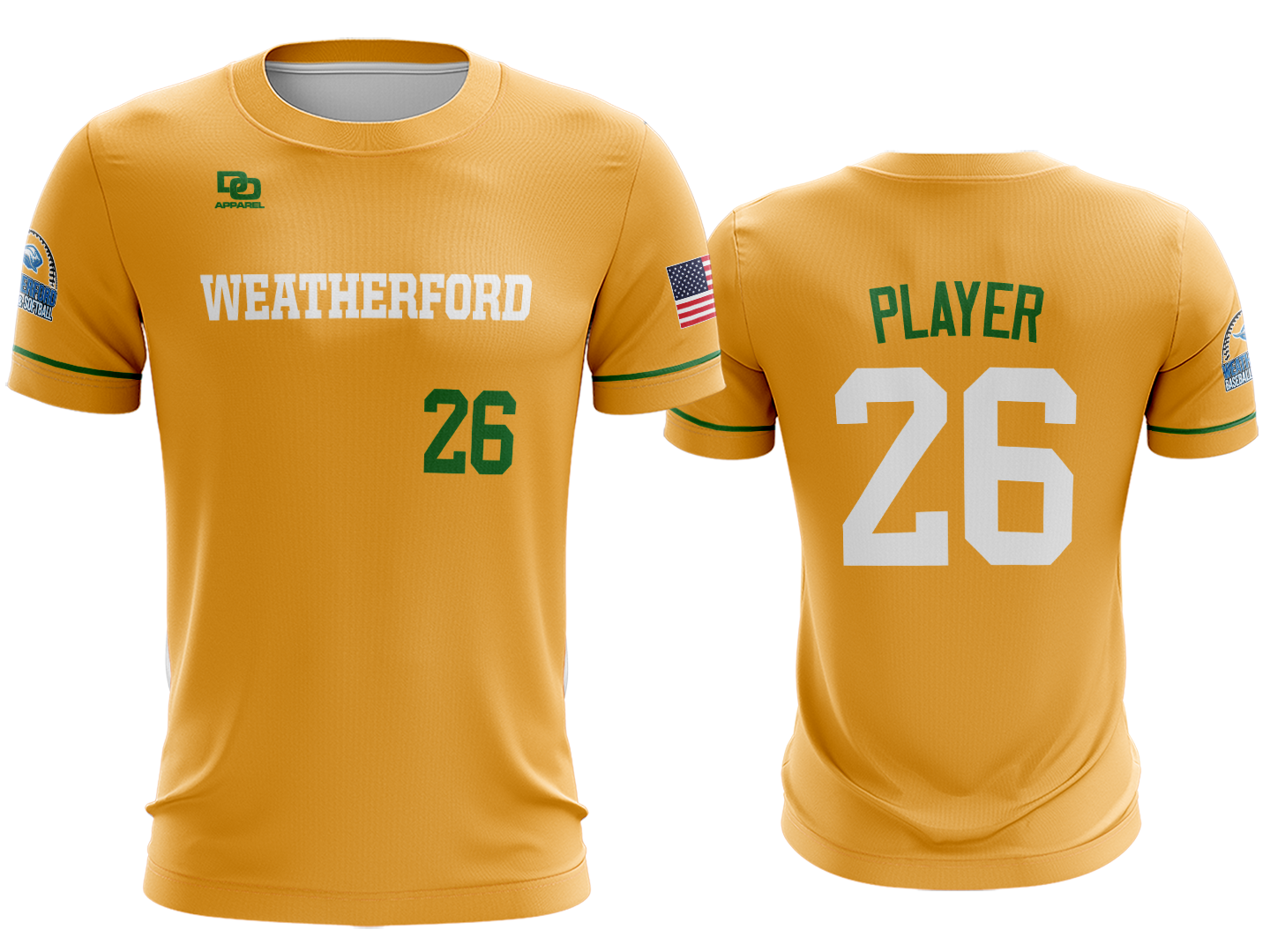 Custom Crew Jersey - Athletic Gold