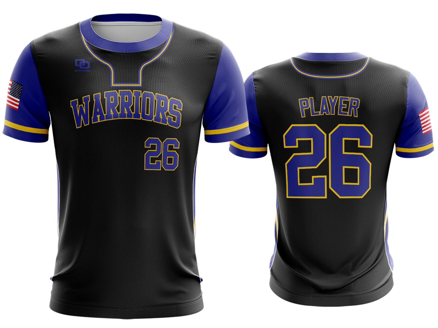 Custom Crew Jersey - Black
