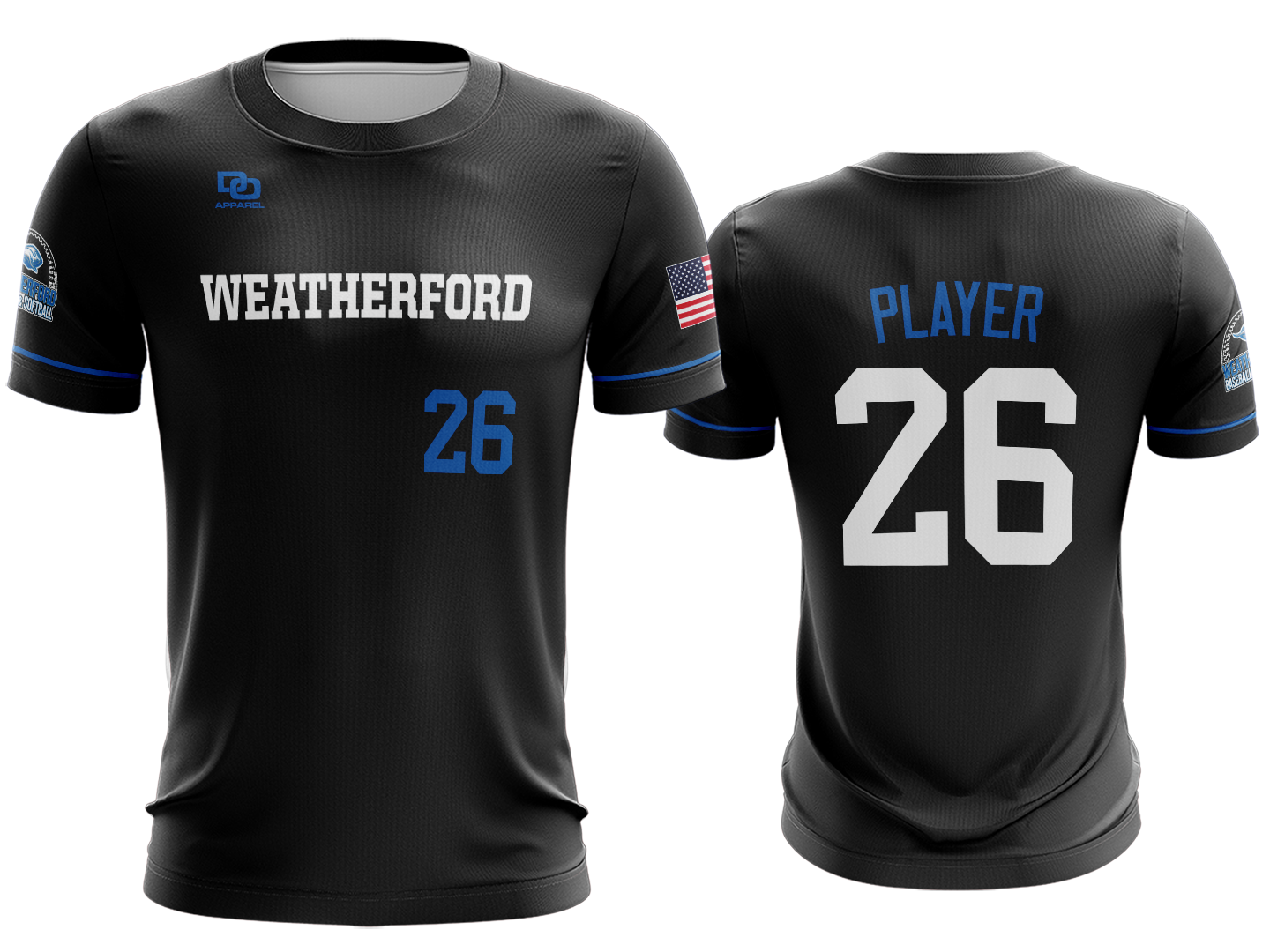 Custom Crew Jersey - Black