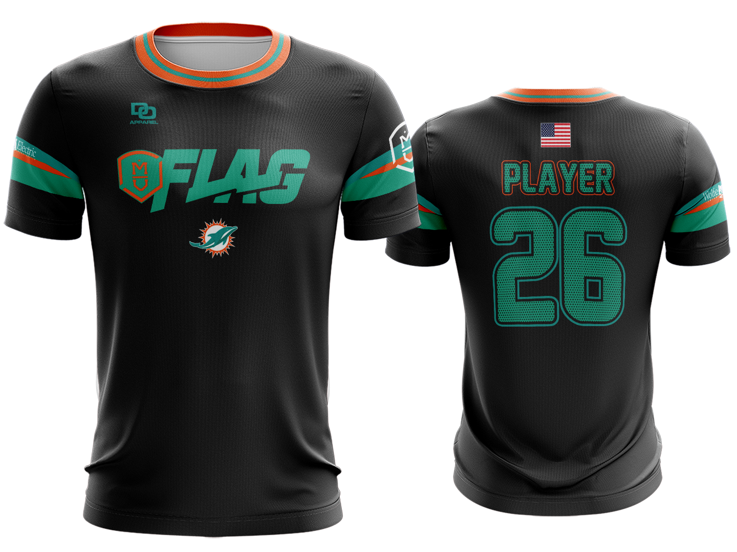 Millard Custom Crew Jersey - Dolphins