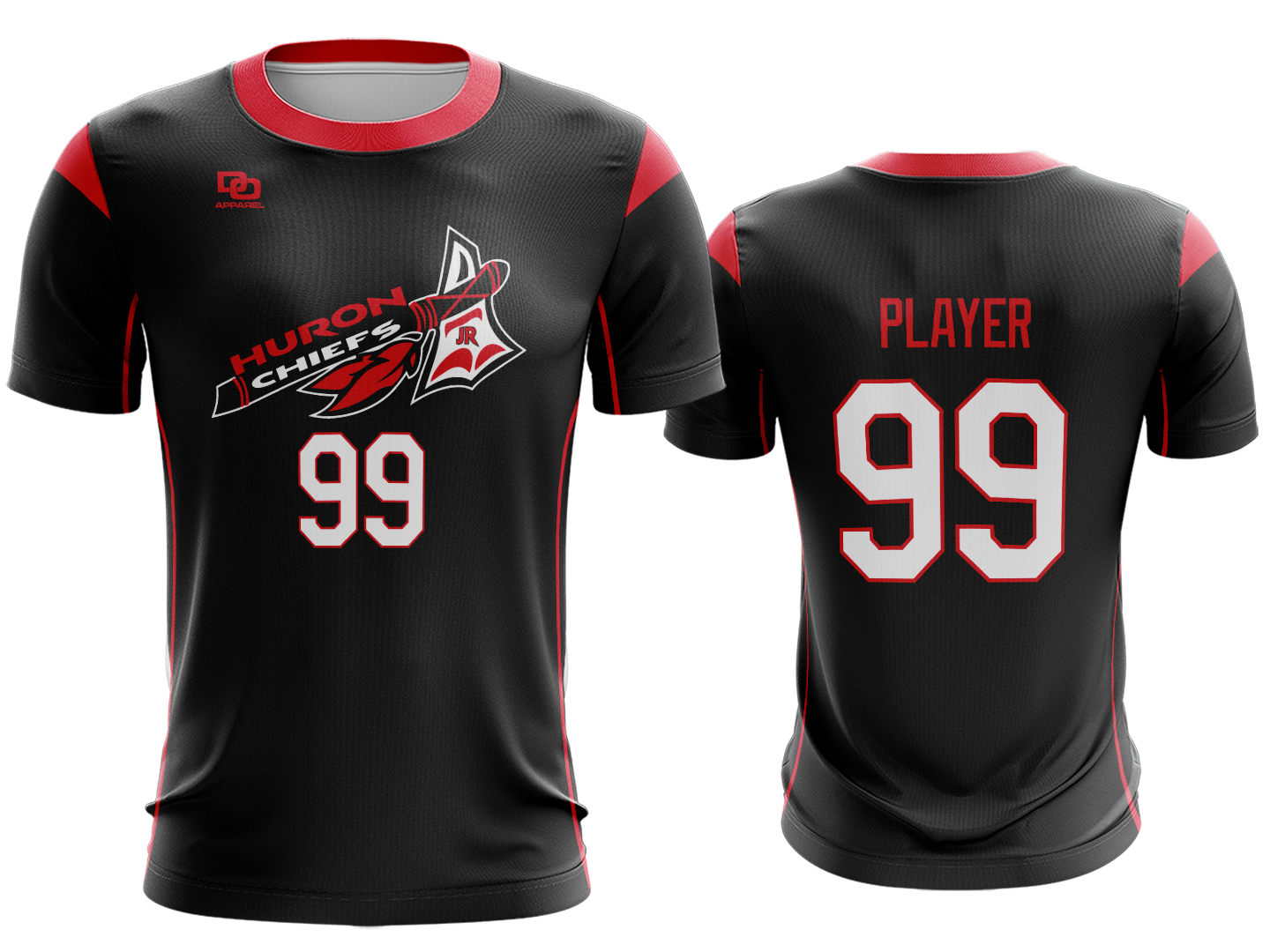 Custom Crew Jersey - Black/Red