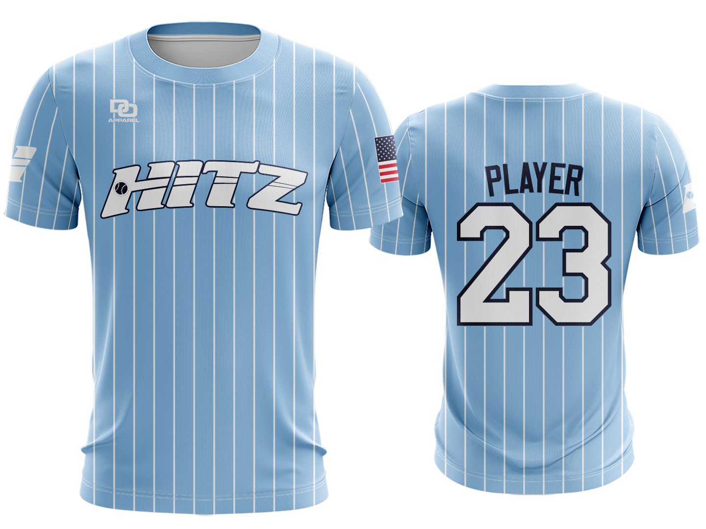 Custom Crew Jersey - Columbia Pinstripe