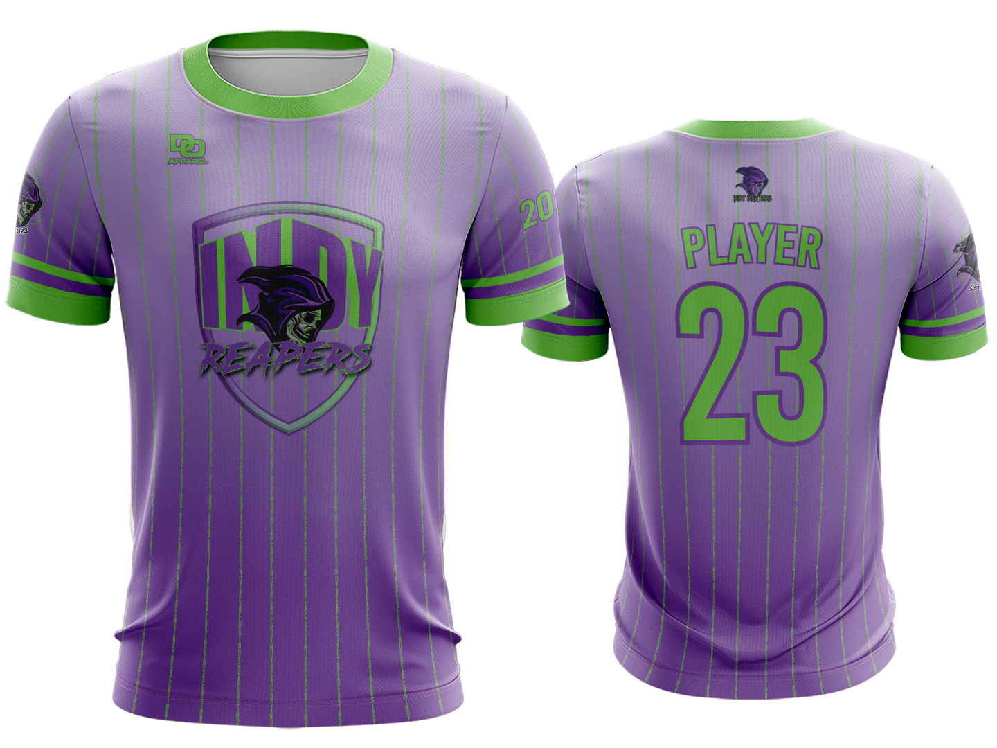 Custom Crew Jersey - Purple Pinstripe