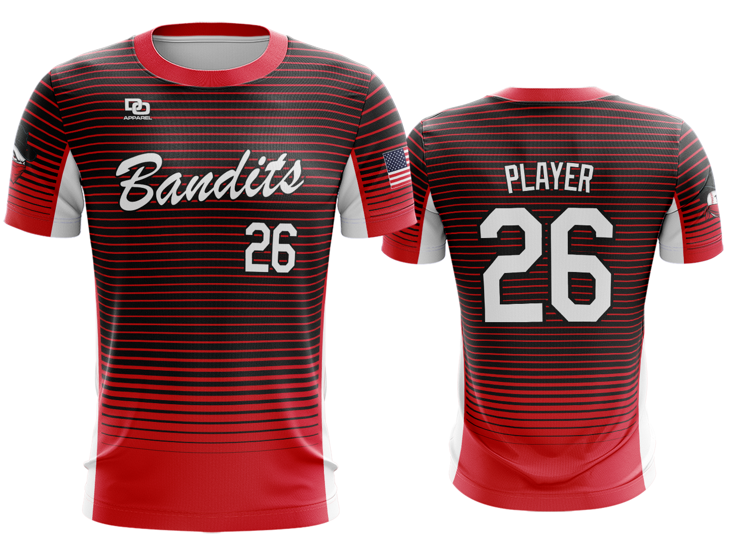 Custom Crew Jersey - Red/Black