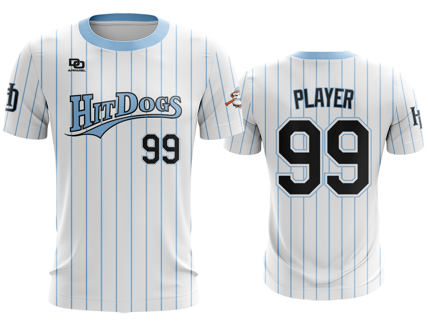 Custom Crew Jersey - Columbia Pinstripe