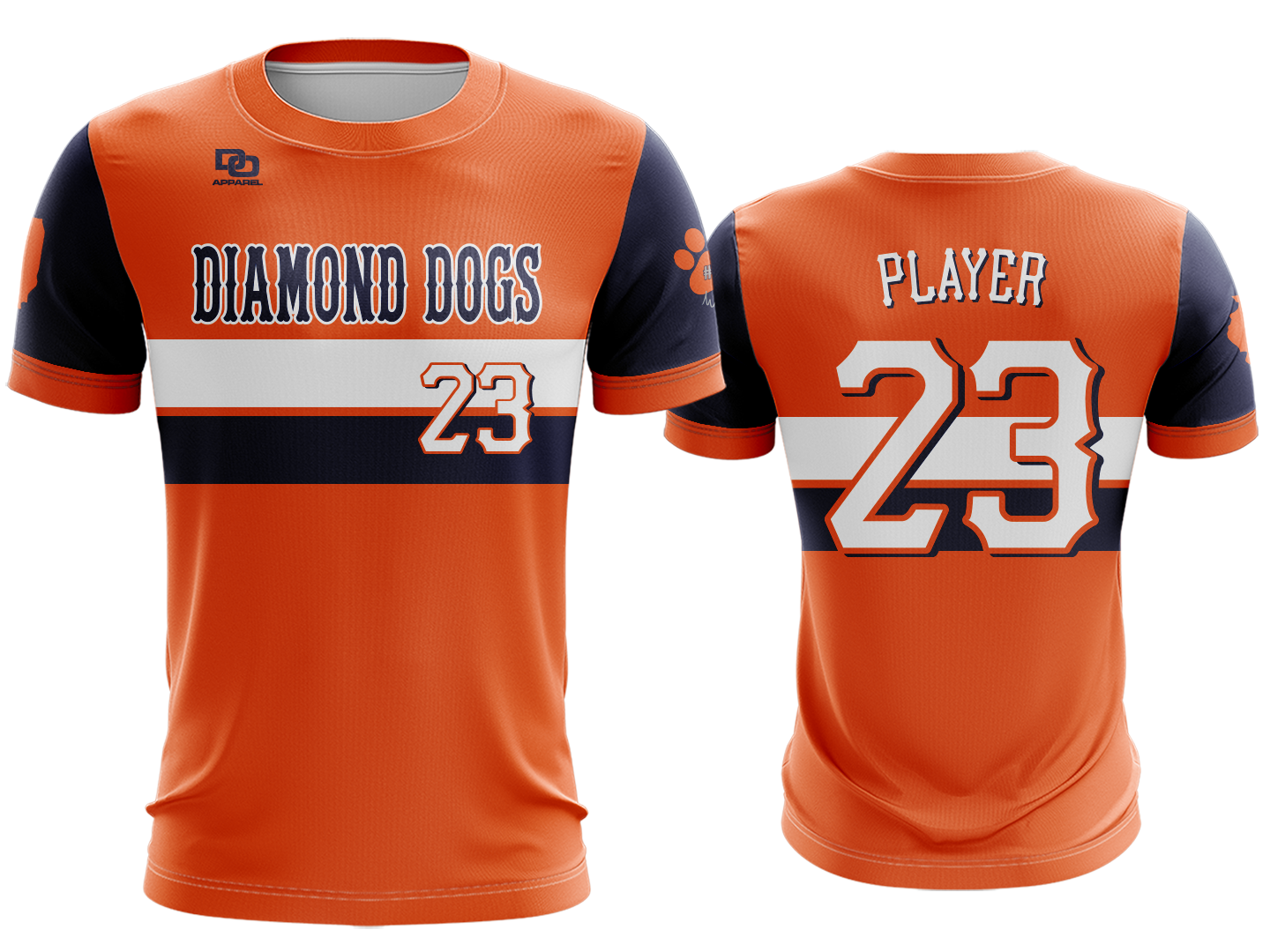 Custom Crew Jersey - Orange Striped