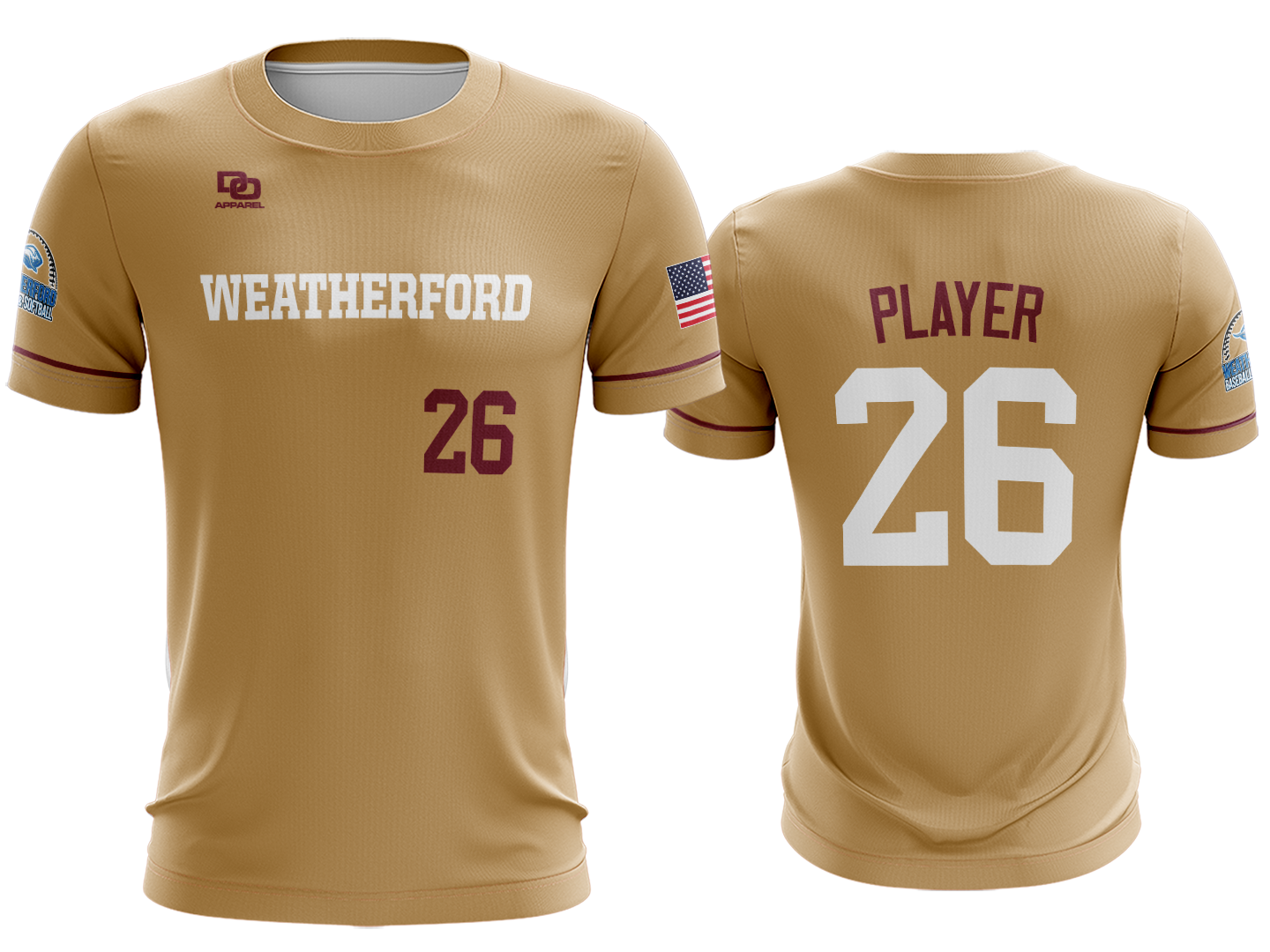 Custom Crew Jersey - Vegas Gold