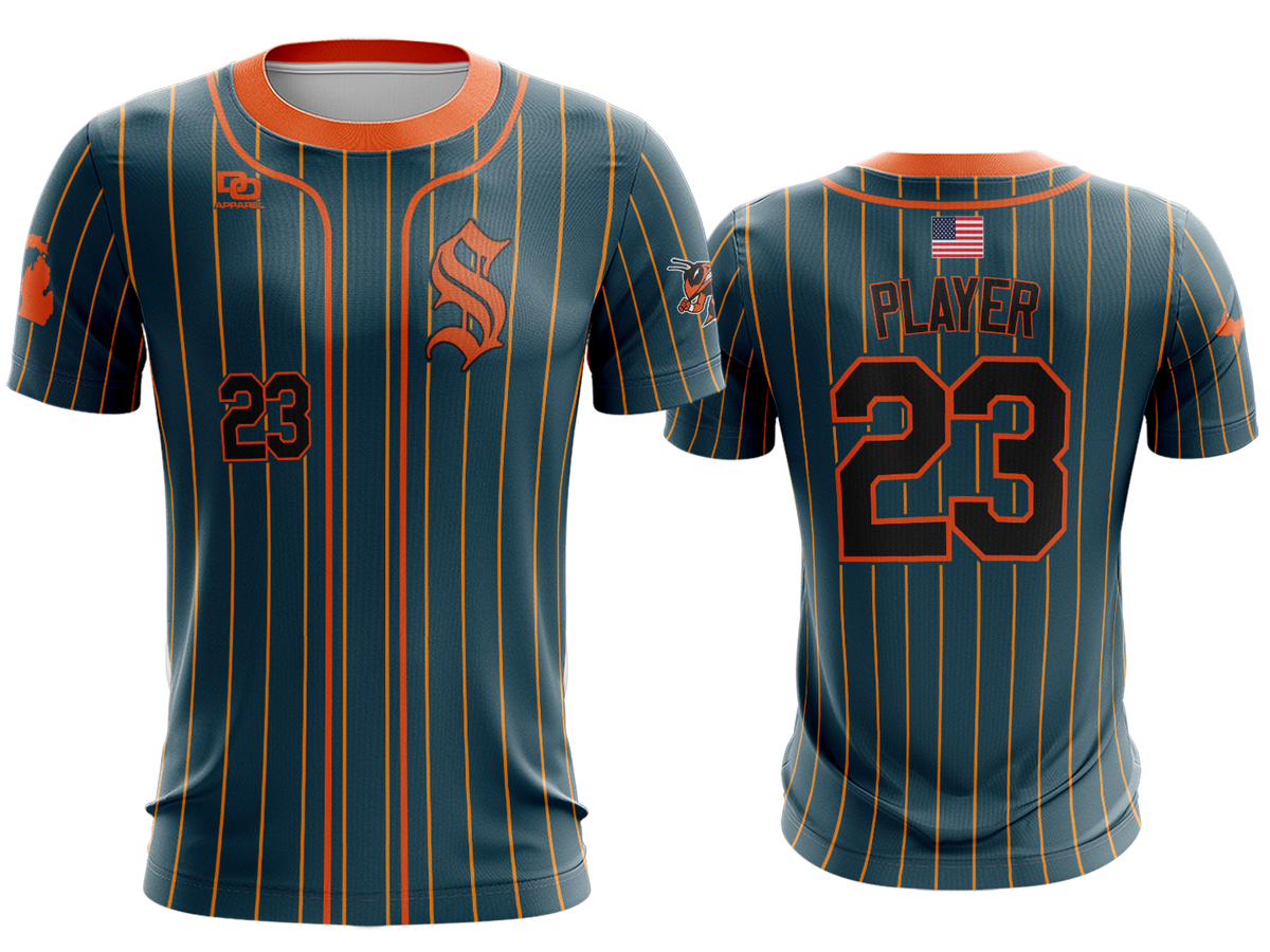 Custom Crew Jersey - Anthracite Pinstripe