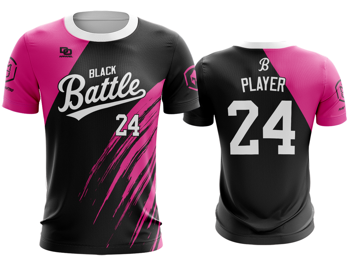 Custom Crew Jersey - Pink Stripes Alt