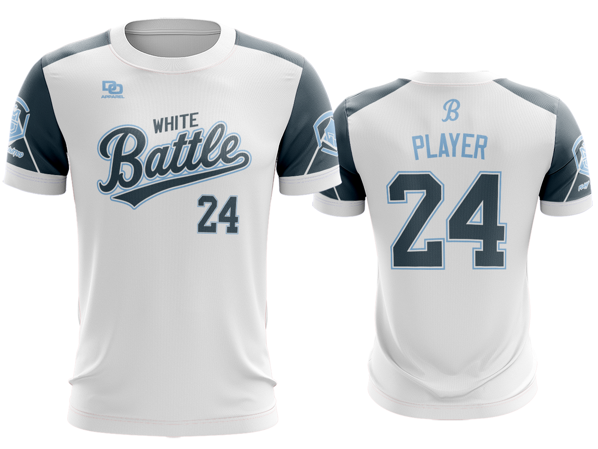 Custom Crew Jersey - Braves White/Columbia