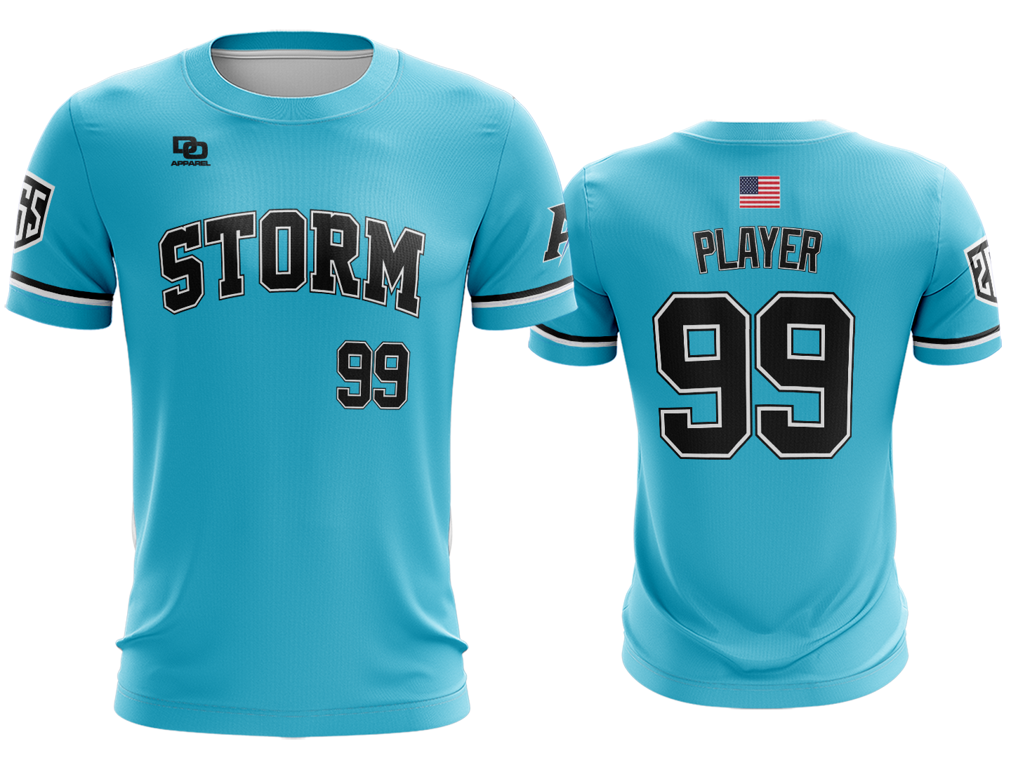 Custom Crew Jersey - Cyan