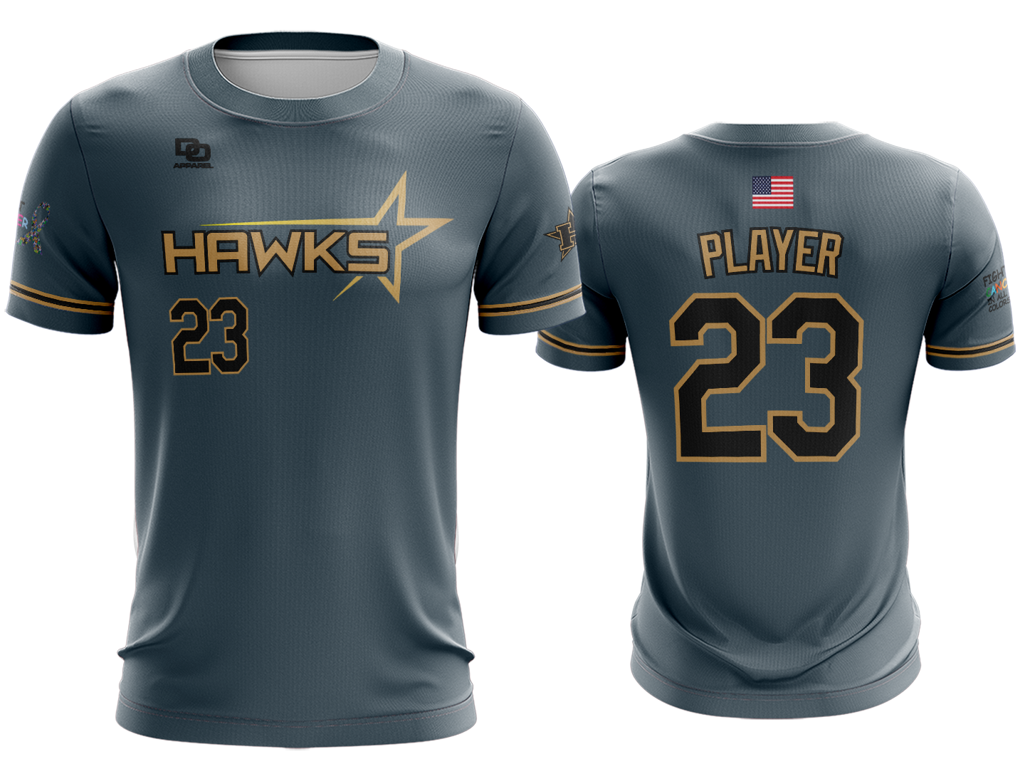 Custom Crew Jersey - Charcoal