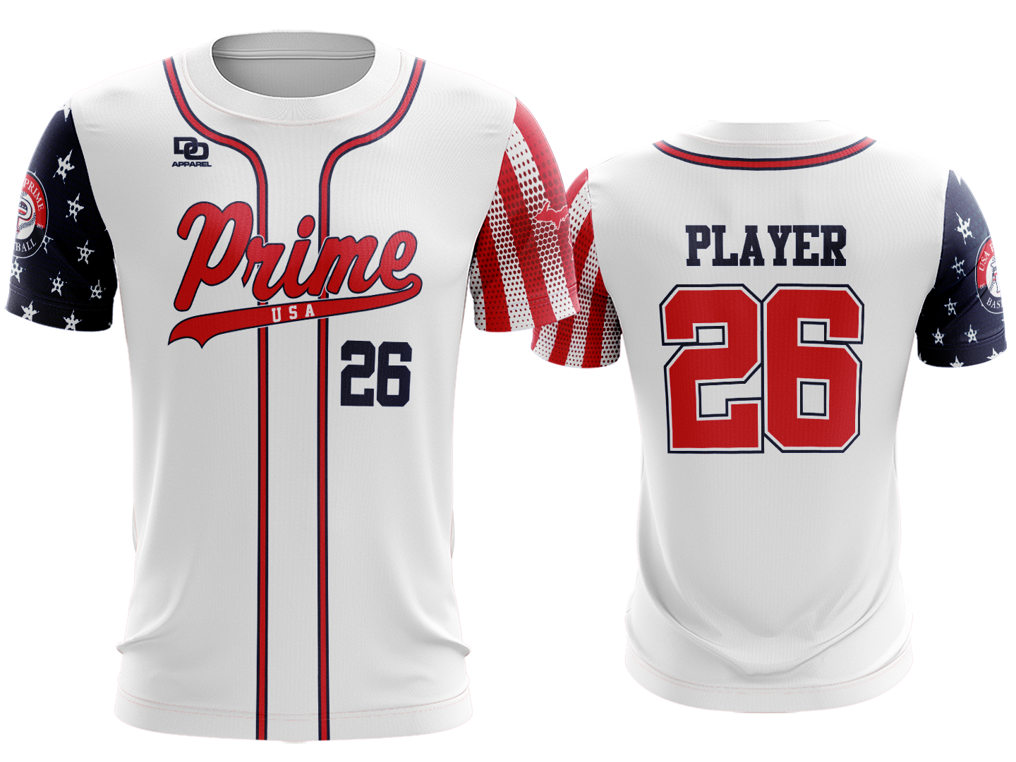 Custom Crew Jersey - White USA