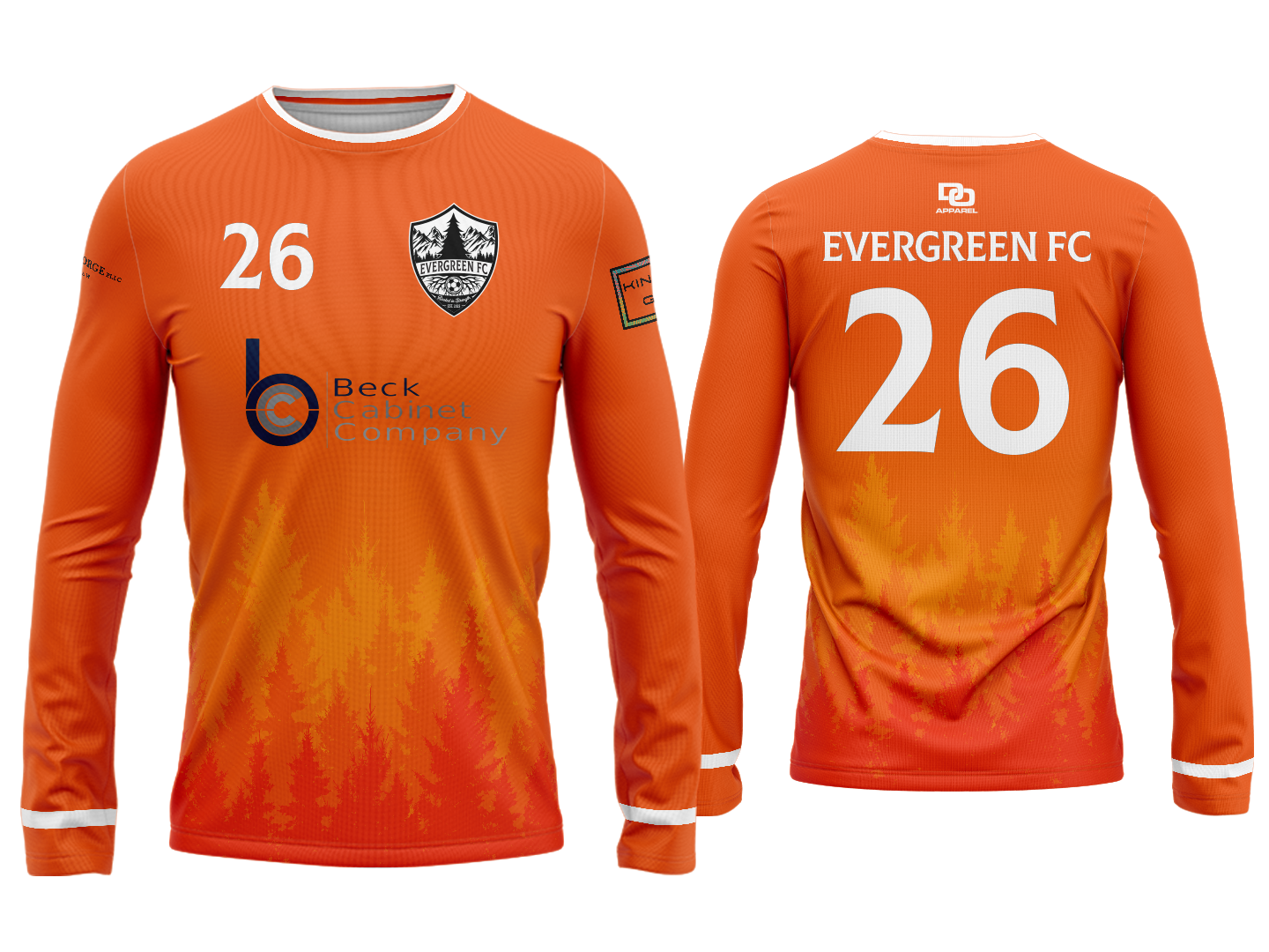 Custom Long Sleeve Jersey - Orange