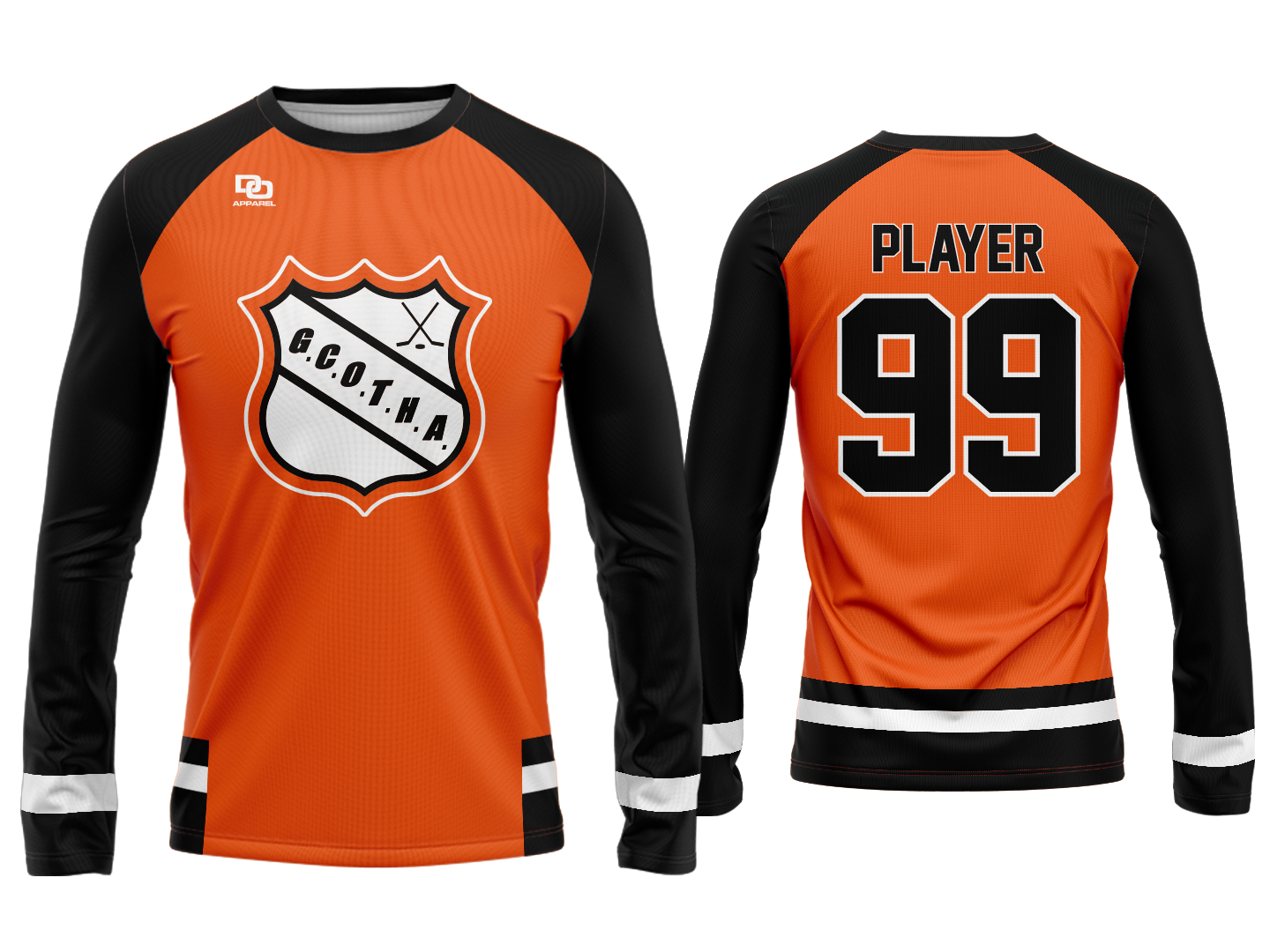 Custom Long Sleeve Jersey - Orange