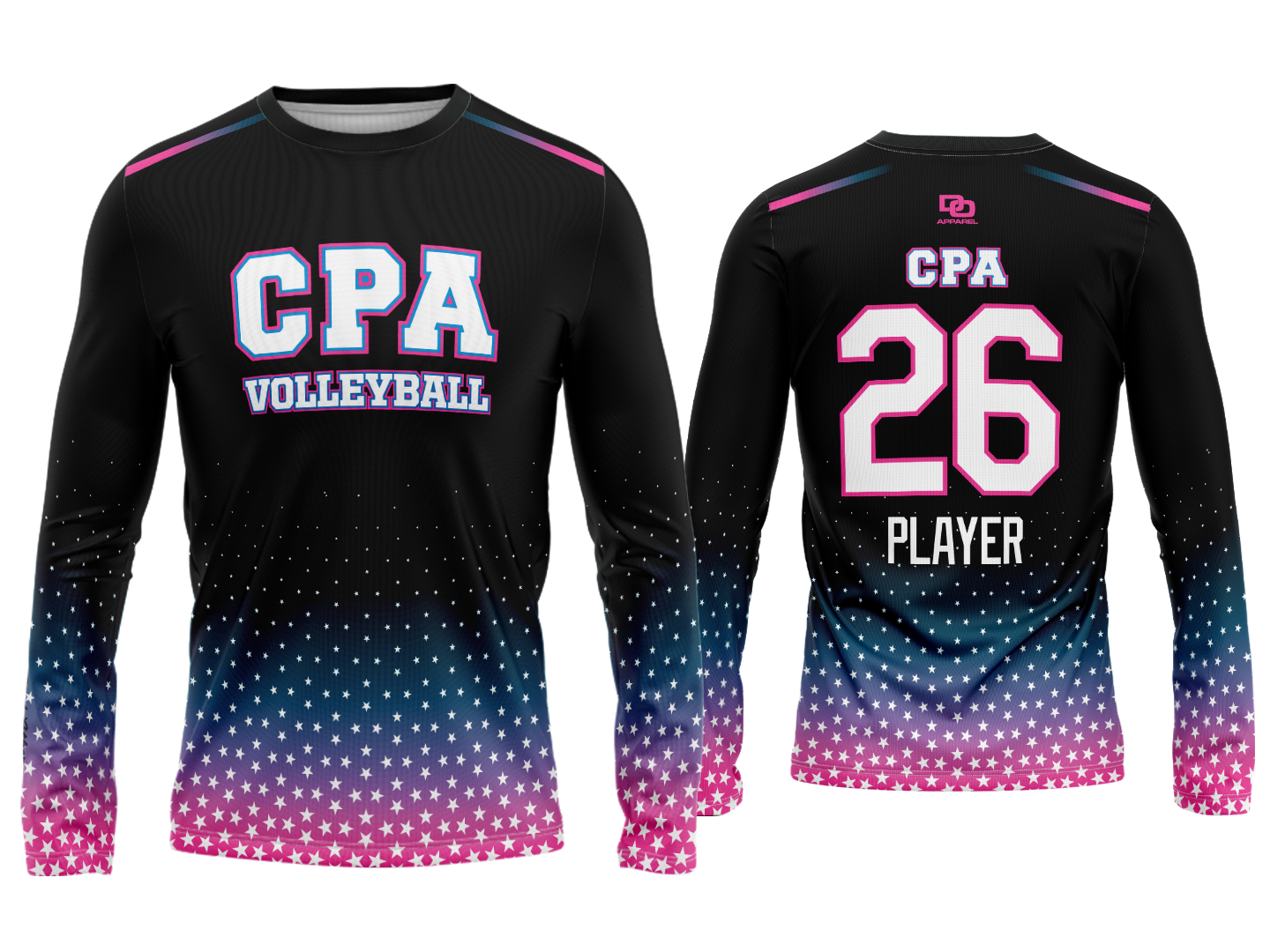 Custom Long Sleeve Jersey - Black