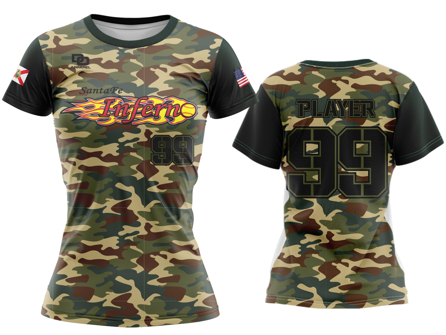 Custom Women's Crew Jersey - Camo