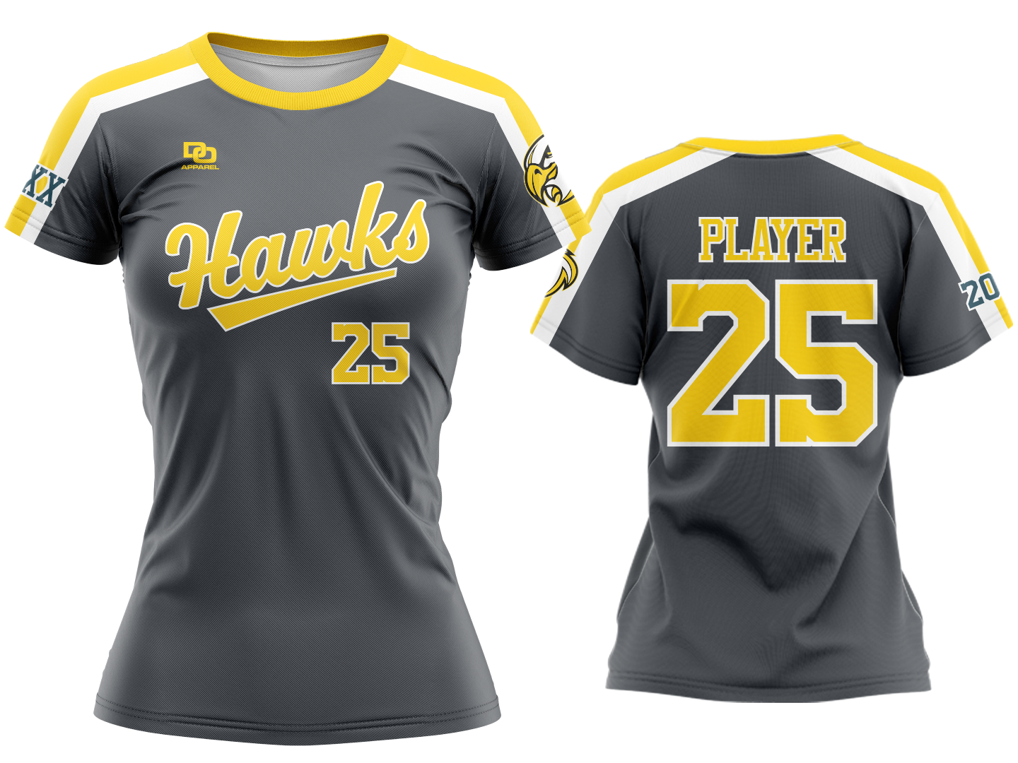Custom Womens Crew Jersey - Anthracite
