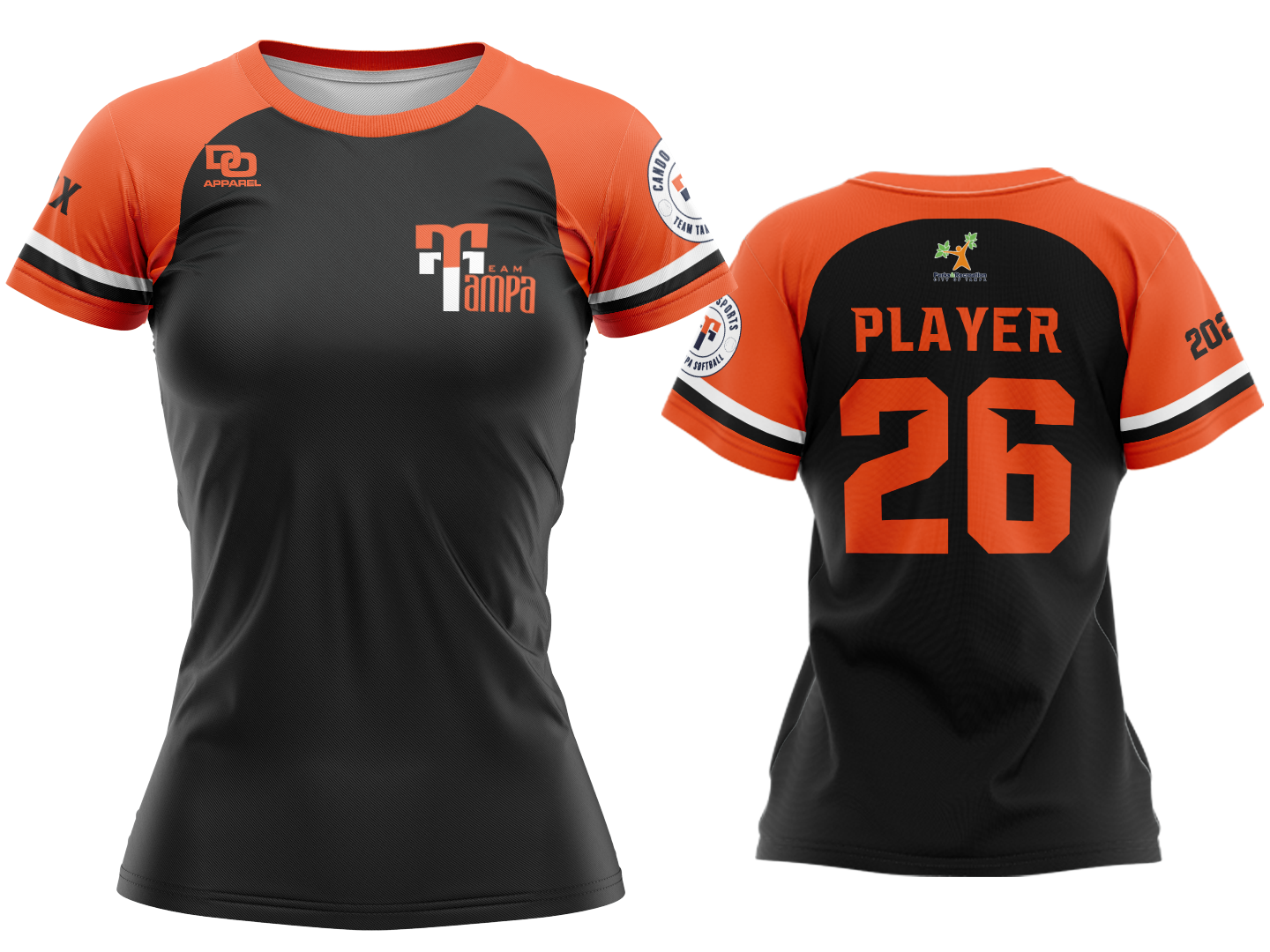 Custom Crew Jersey - Black/Orange