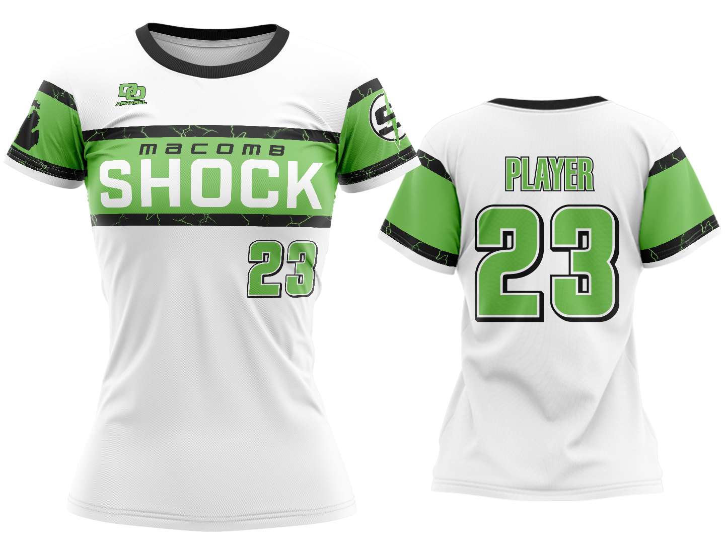 Custom Womens Crew Jersey - Chi White