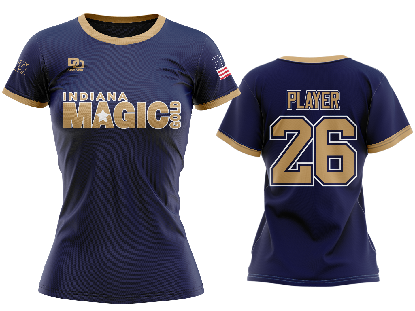 Custom Womens Crew Jersey - 2025 Navy