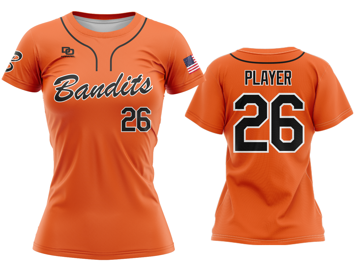 Custom Womens Crew Jersey - Orange OSU